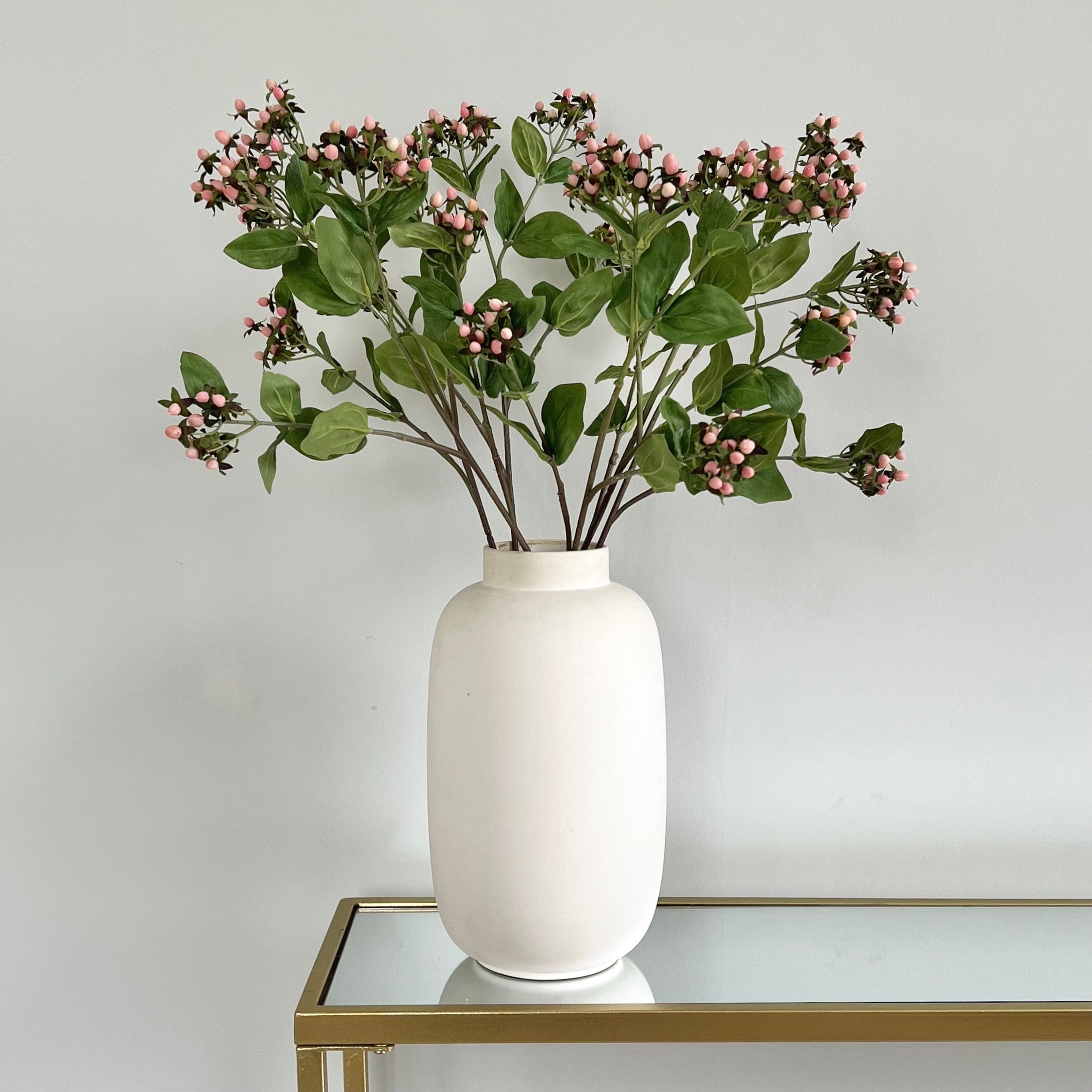 Realistic Artificial Pink Hypericum Berry ABX0650PK by The Faux Flower Company