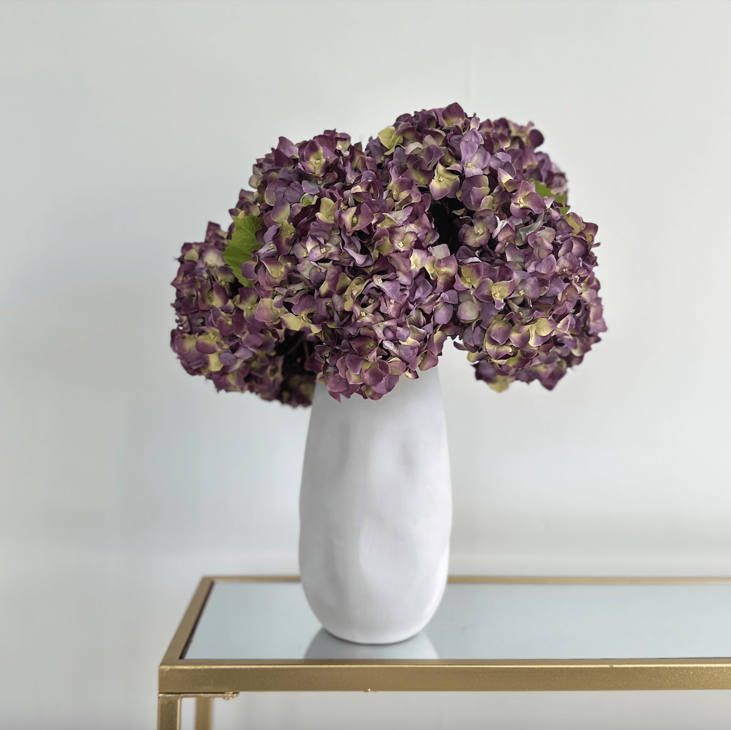 Realistic Artificial Purple Dried Hydrangea ABY5070PU by The Faux Flower Company