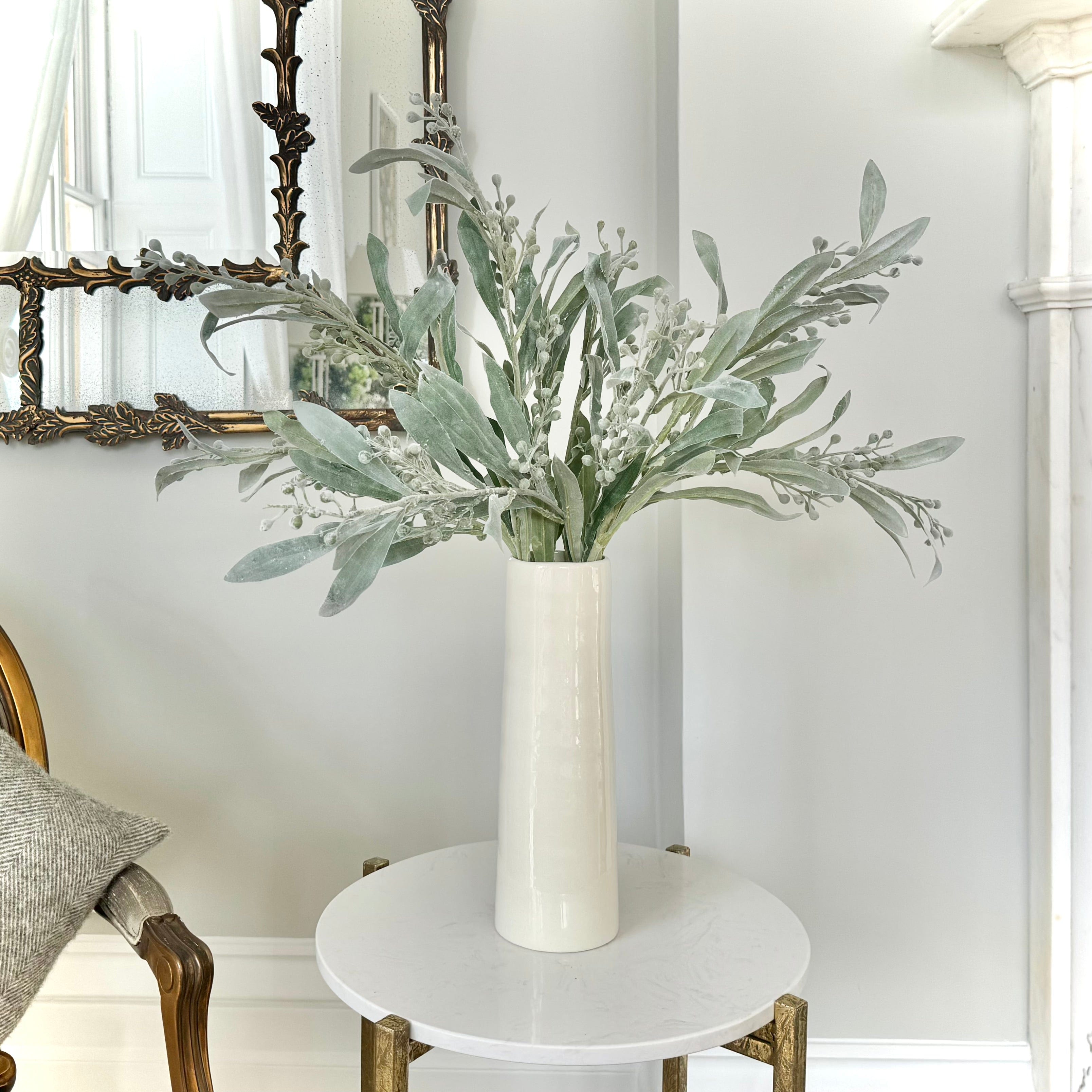 Realistic Artificial Silver & Grey Berries ABX1892GR by The Faux Flower Company