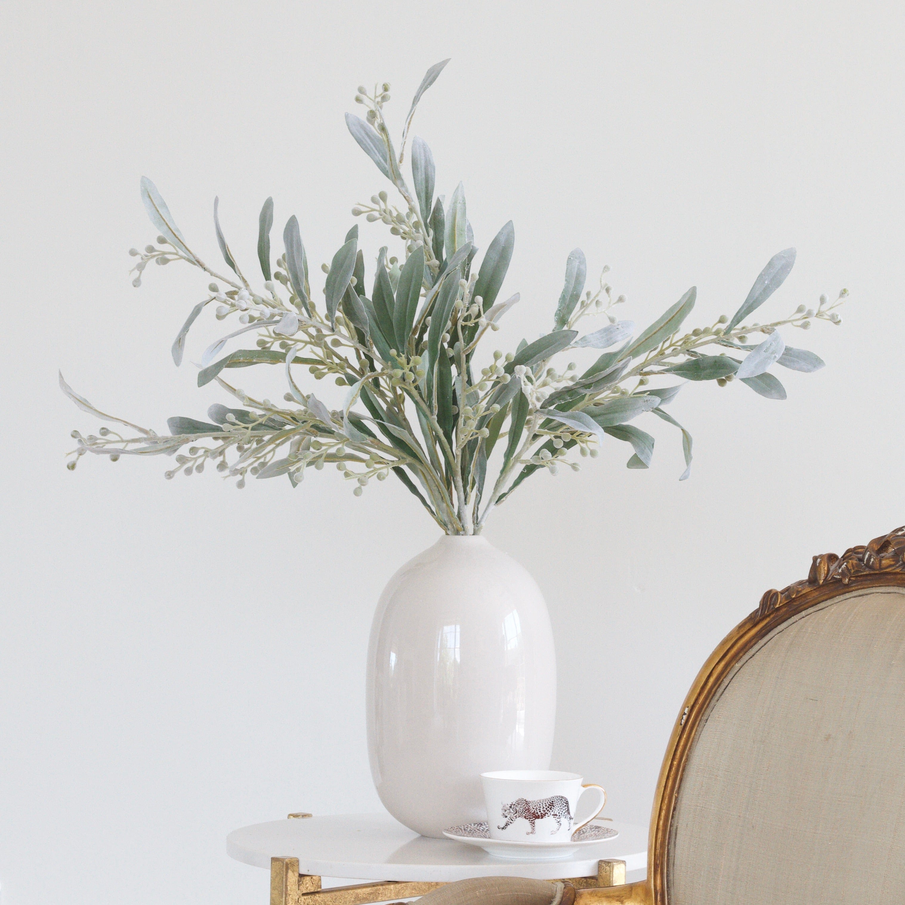 Realistic Artificial Silver & Grey Berries ABX1892GR by The Faux Flower Company