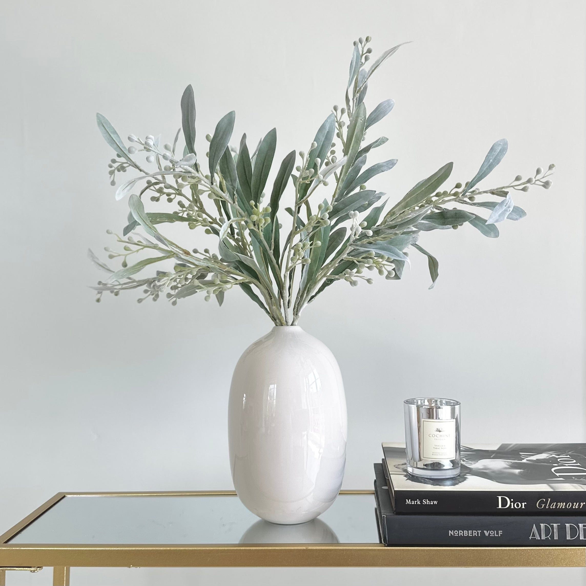 Realistic Artificial Silver & Grey Berries ABX1892GR by The Faux Flower Company