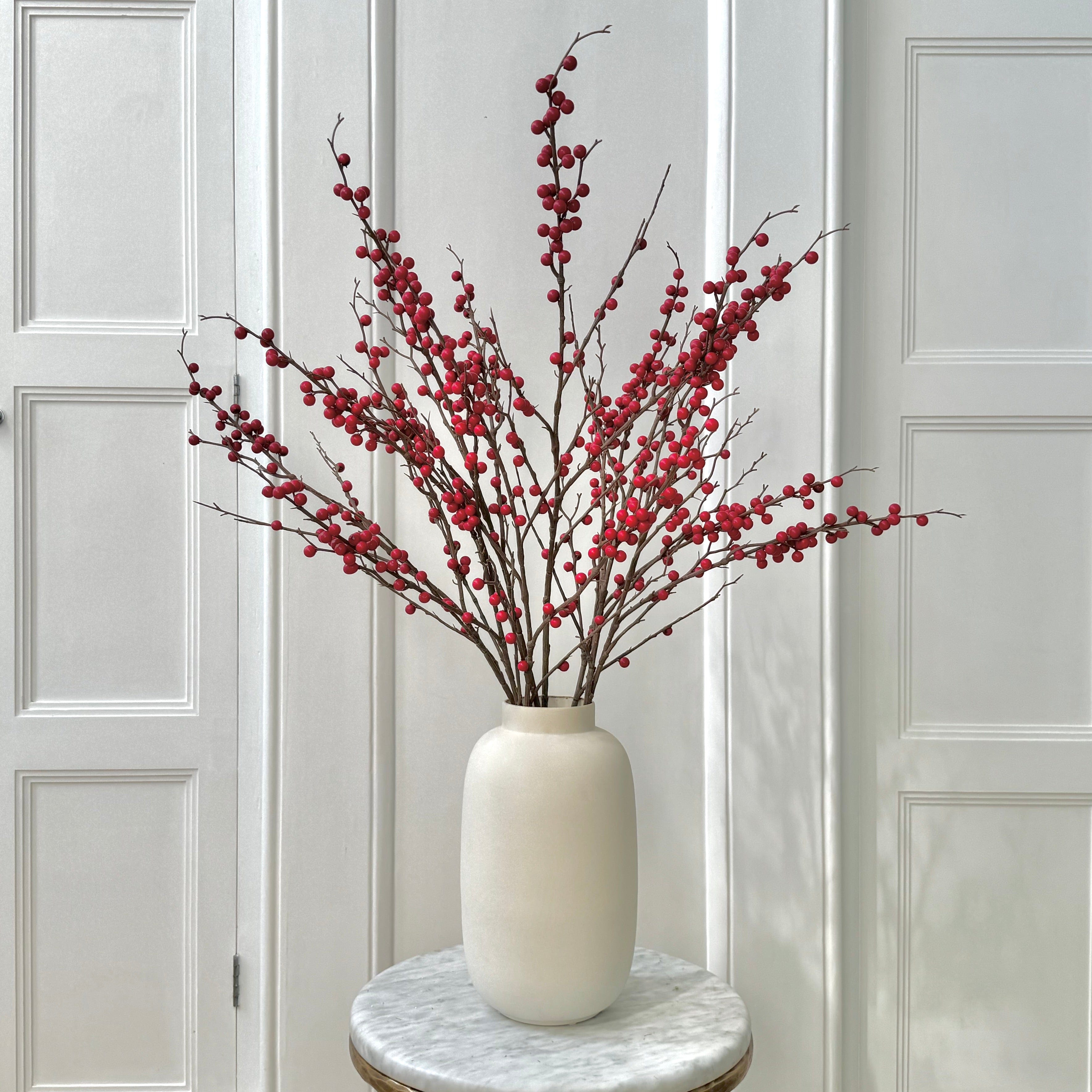 Realistic Artificial Tall Red Berries ABX3783RD by The Faux Flower Company