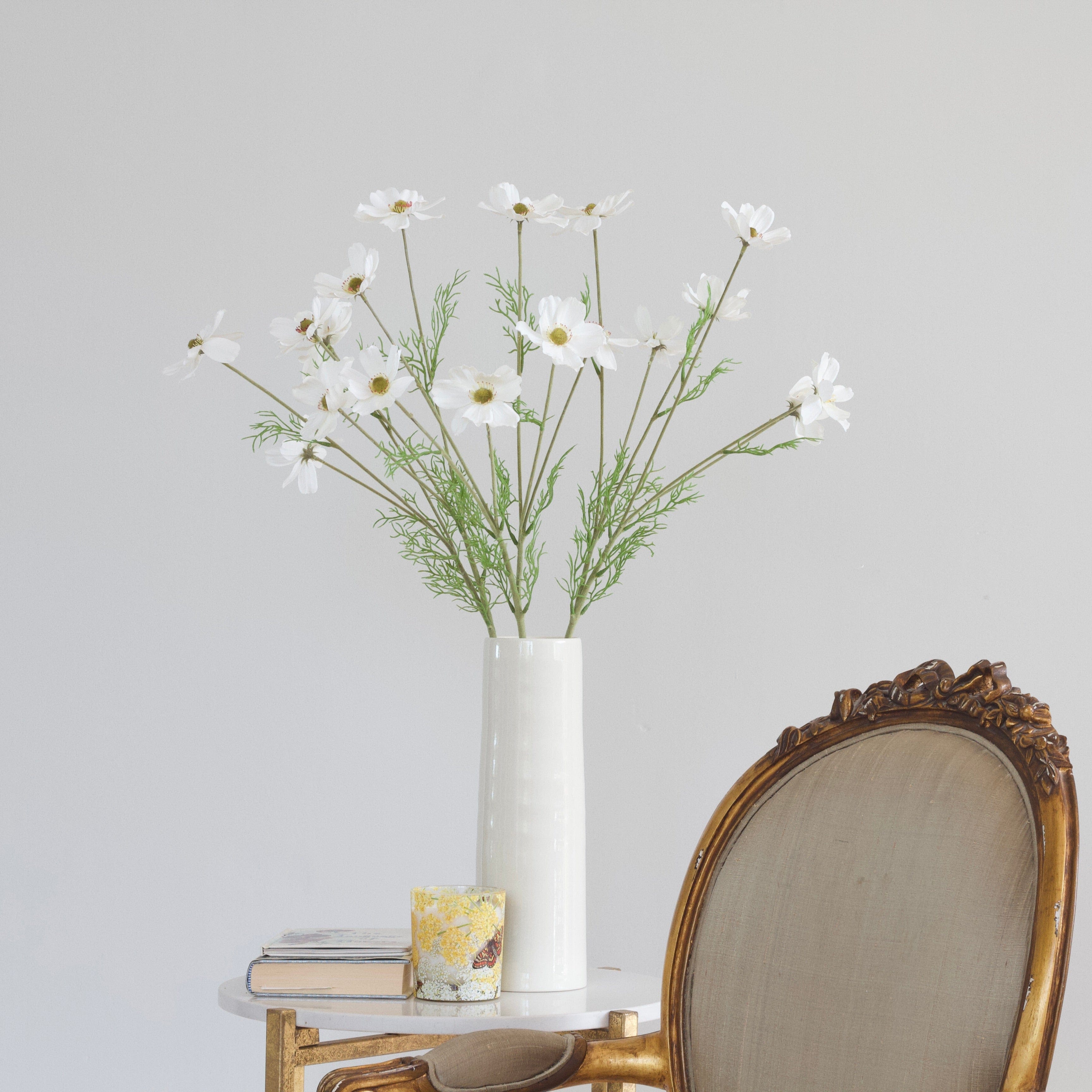 Realistic Artificial White Cosmos ABX6572WH by The Faux Flower Company