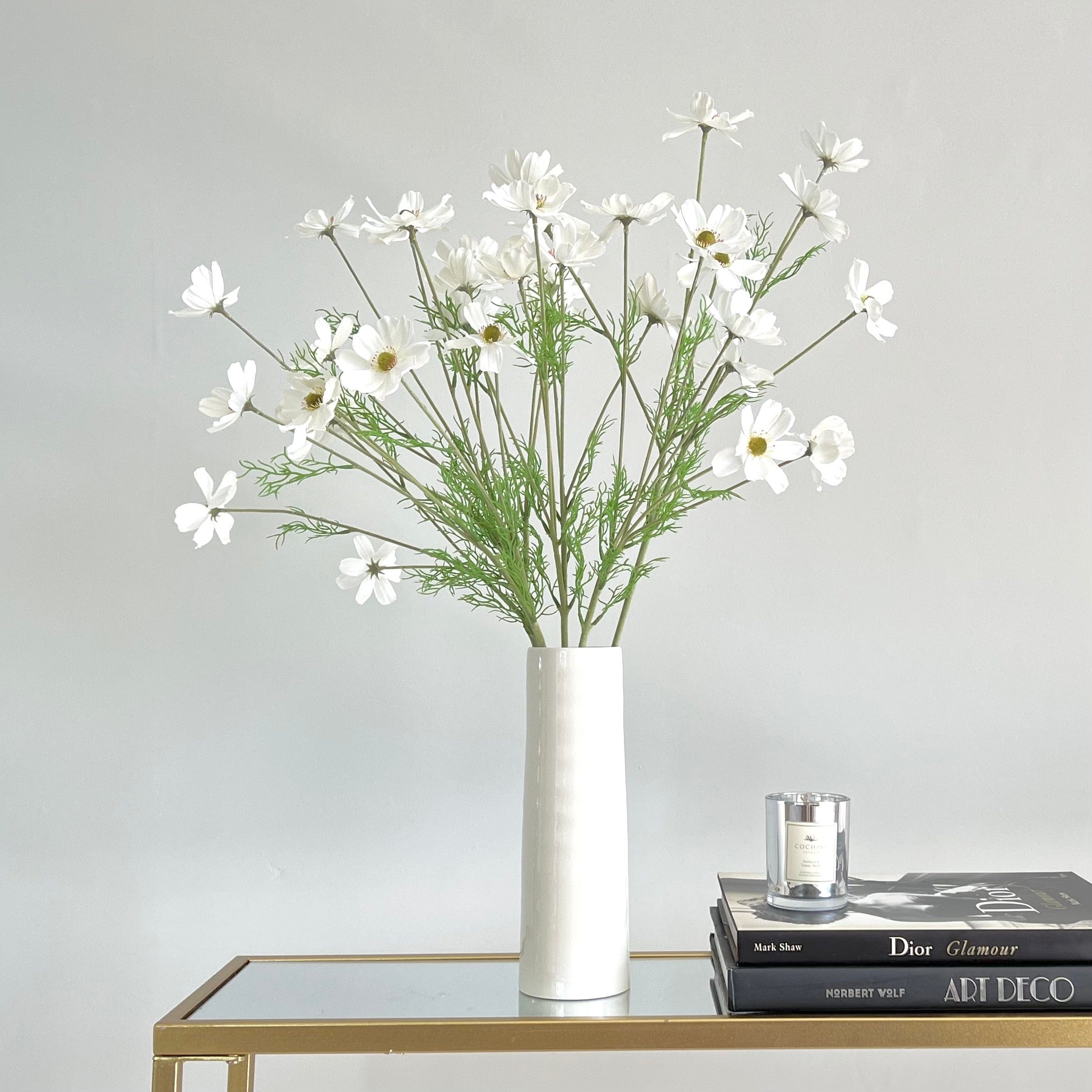 Realistic Artificial White Cosmos ABX6572WH by The Faux Flower Company