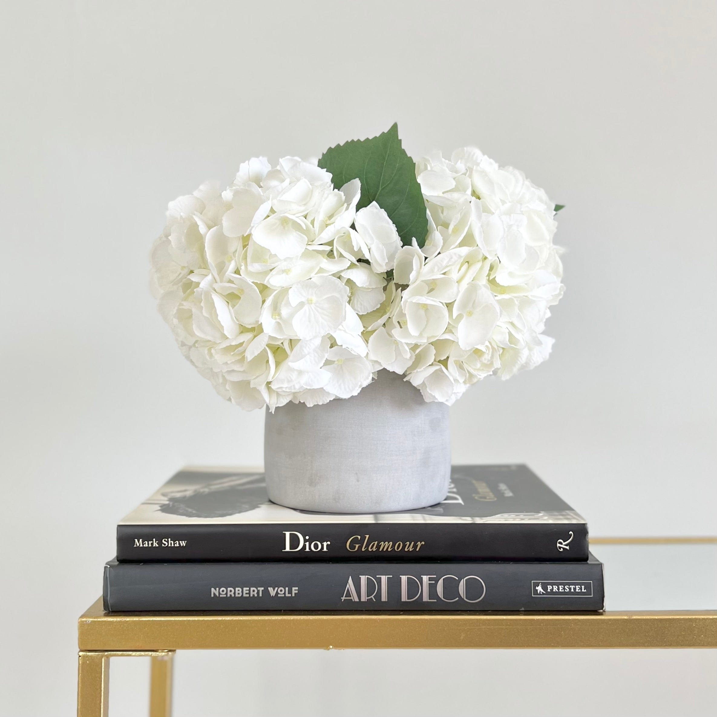 Realistic Artificial White Hydrangea by The Faux Flower Company