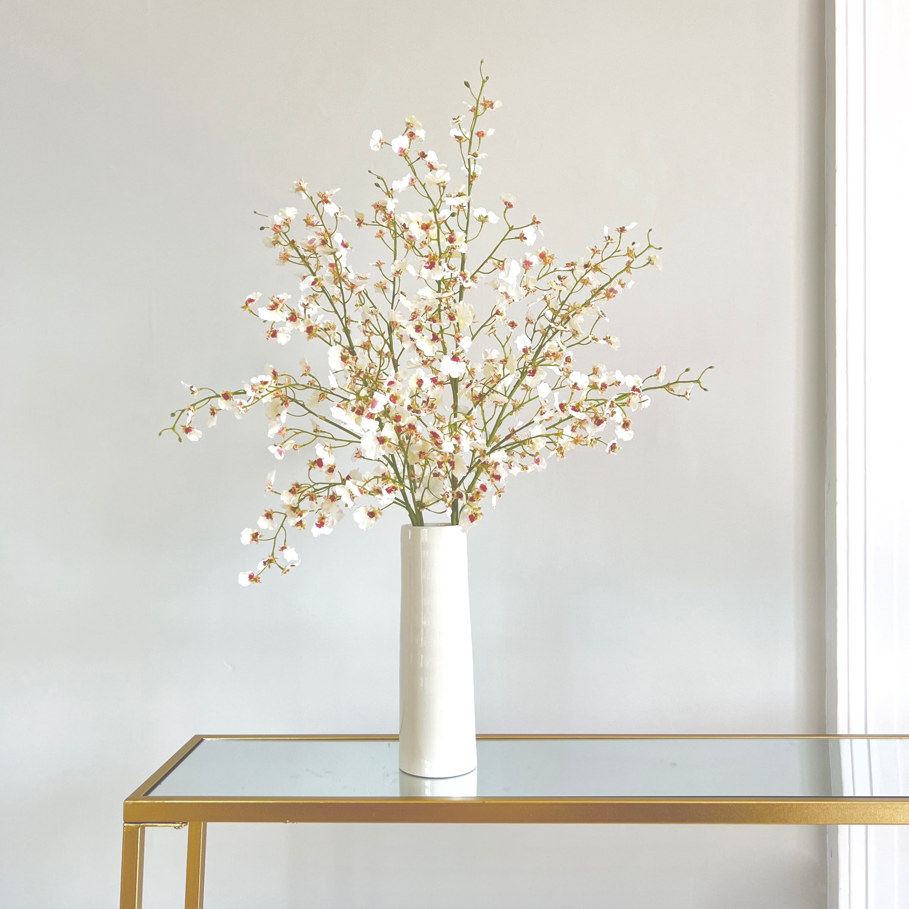 Realistic Artificial White Oncidium Orchid ABY7044WH by The Faux Flower Company