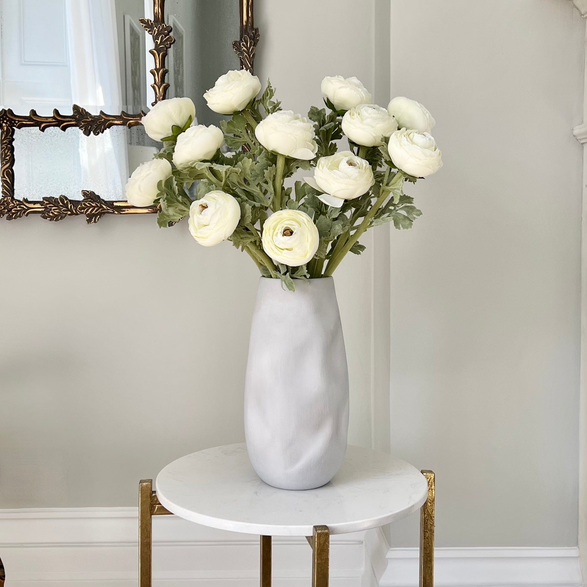 Realistic Artificial White Ranunculus ABX5087WH by The Faux Flower Company