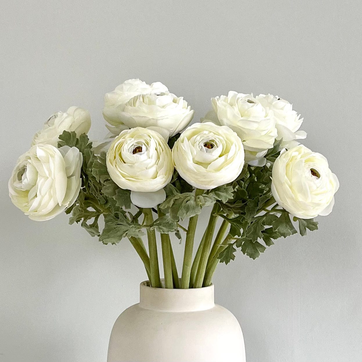Realistic Artificial White Ranunculus ABX5087WH by The Faux Flower Company