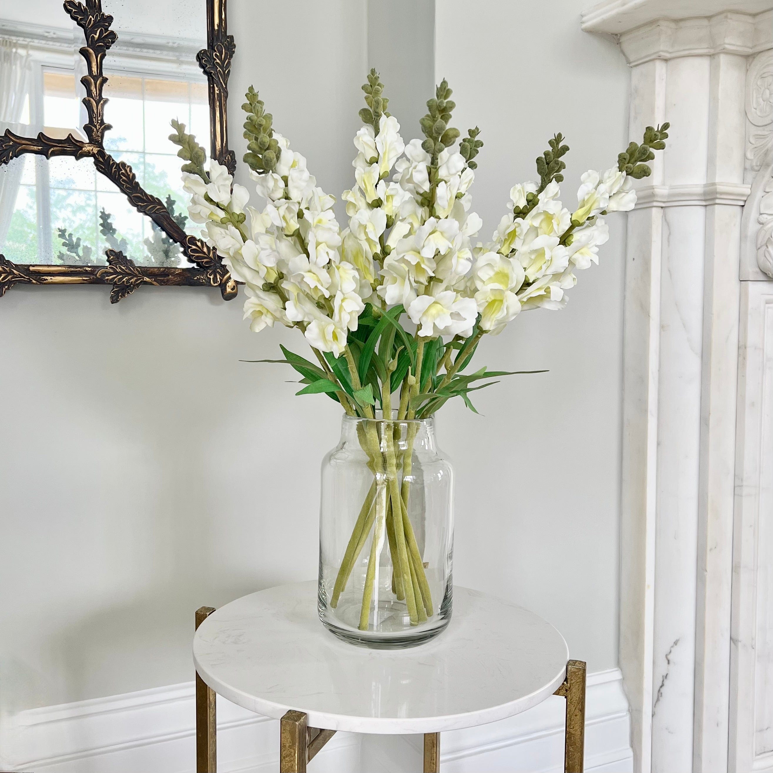 Realistic Artificial White Snapdragon ABX6594WH by The Faux Flower Company