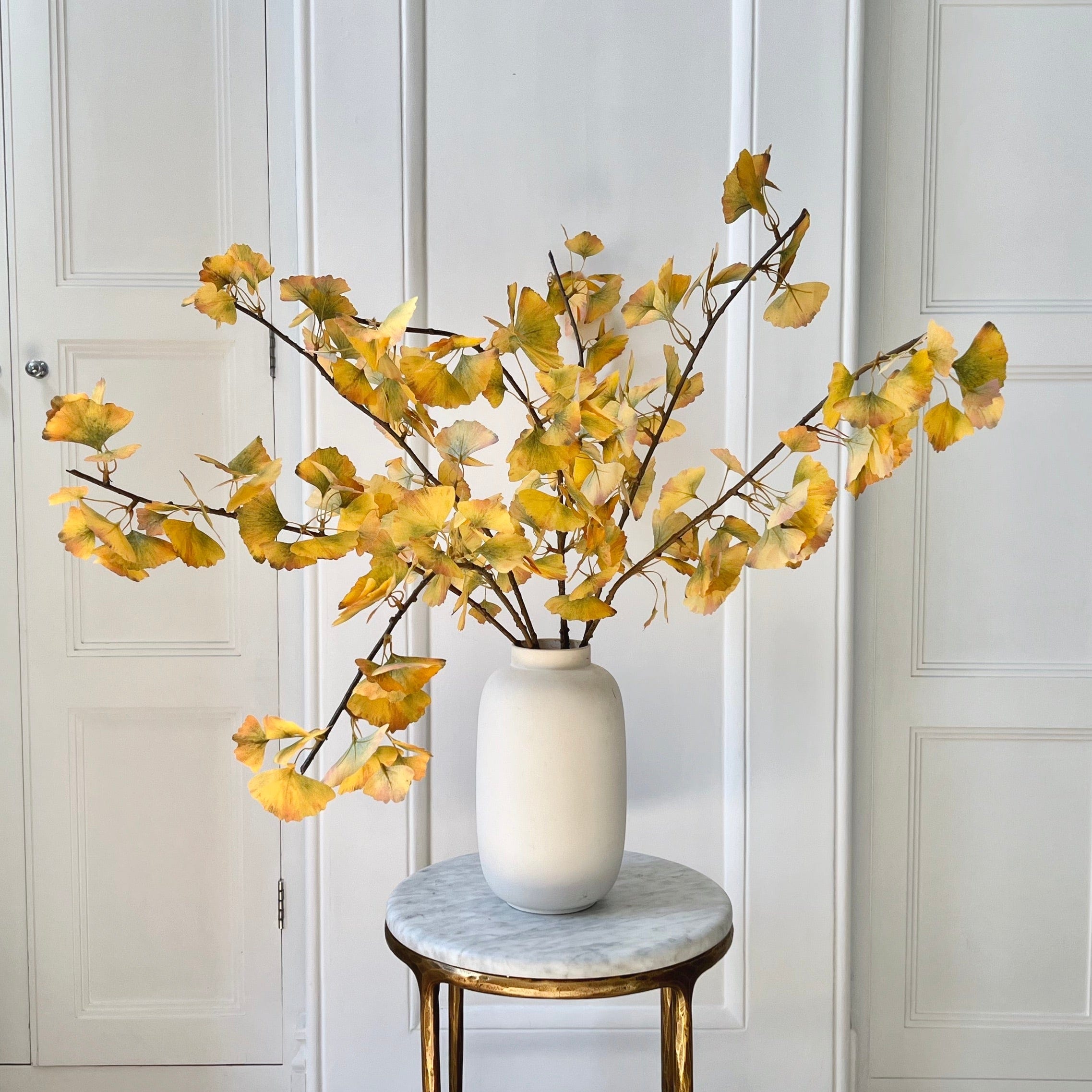 Realistic Artificial Yellow Ginkgo Leaves ABX0643YL by The Faux Flower Company