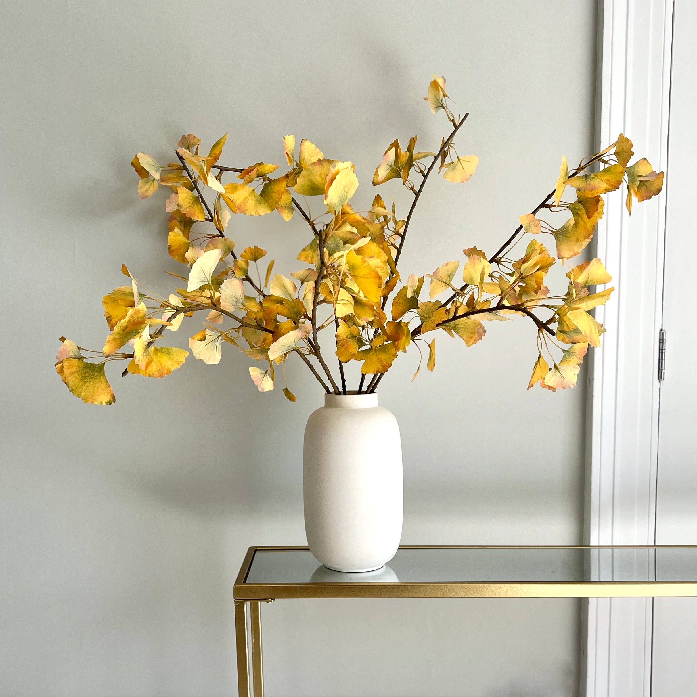 Realistic Artificial Yellow Ginkgo Leaves ABX0643YL by The Faux Flower Company