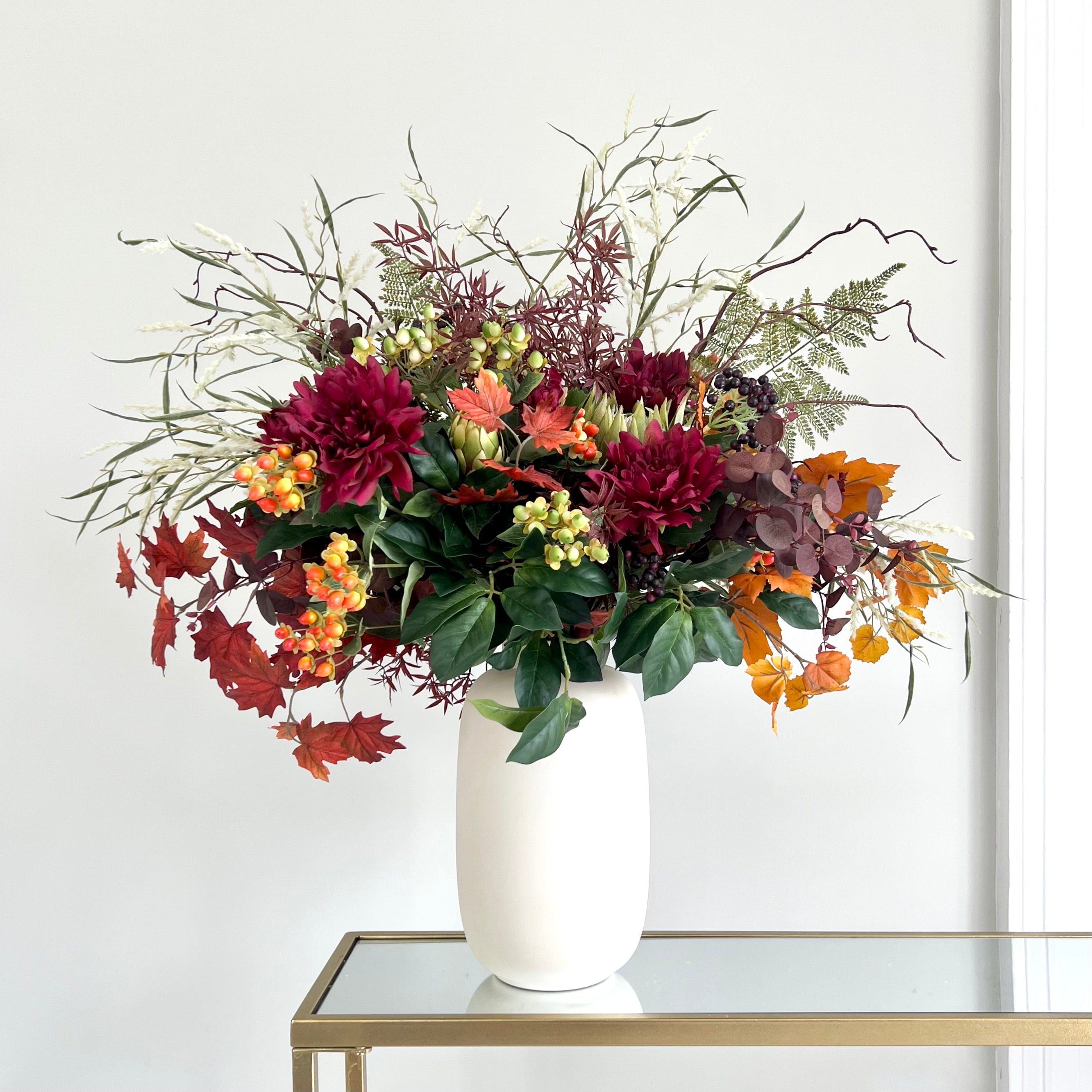 Realistic Autumn Splendour Artificial Flower Arrangement by The Faux Flower Company