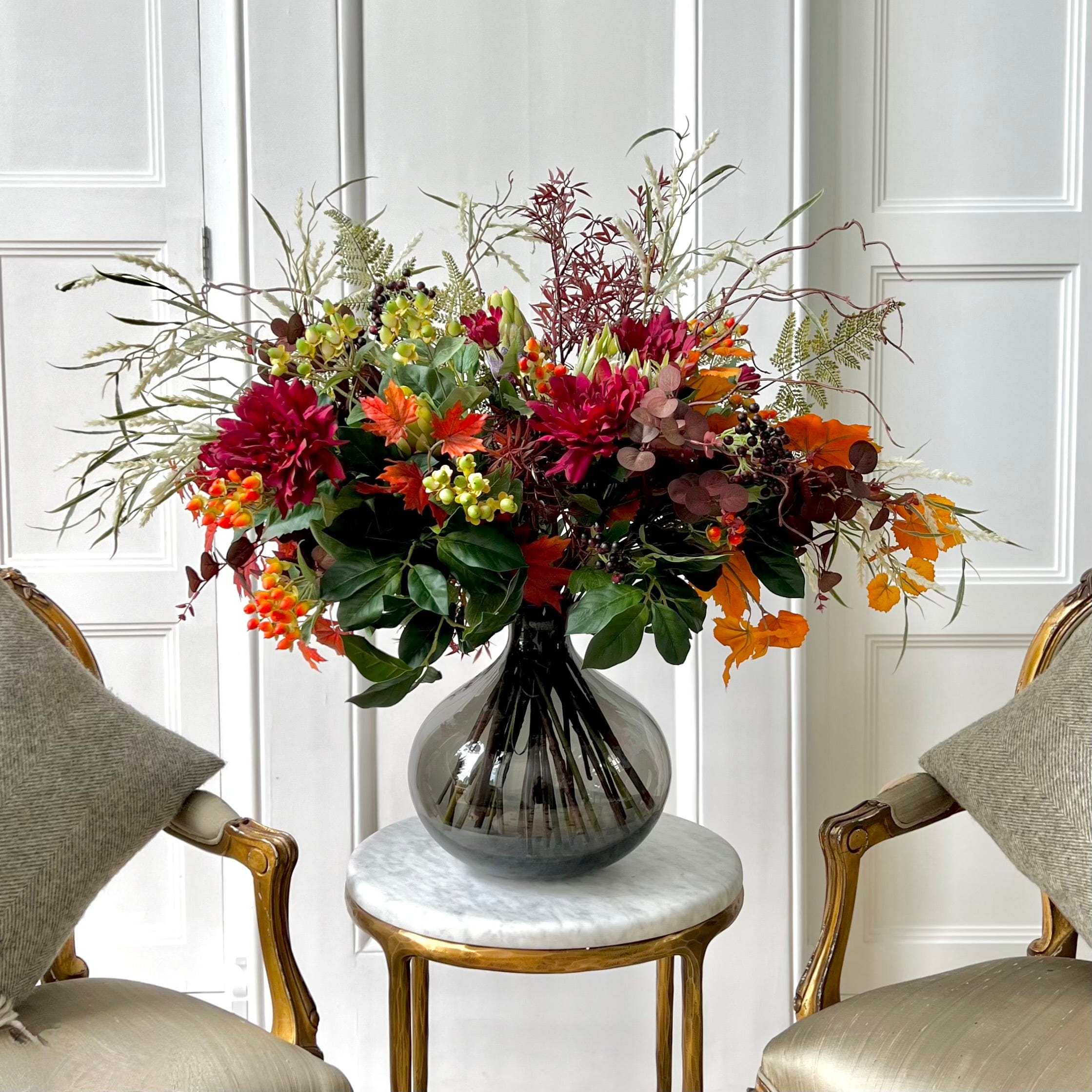 Realistic Autumn Splendour Artificial Flower Arrangement by The Faux Flower Company