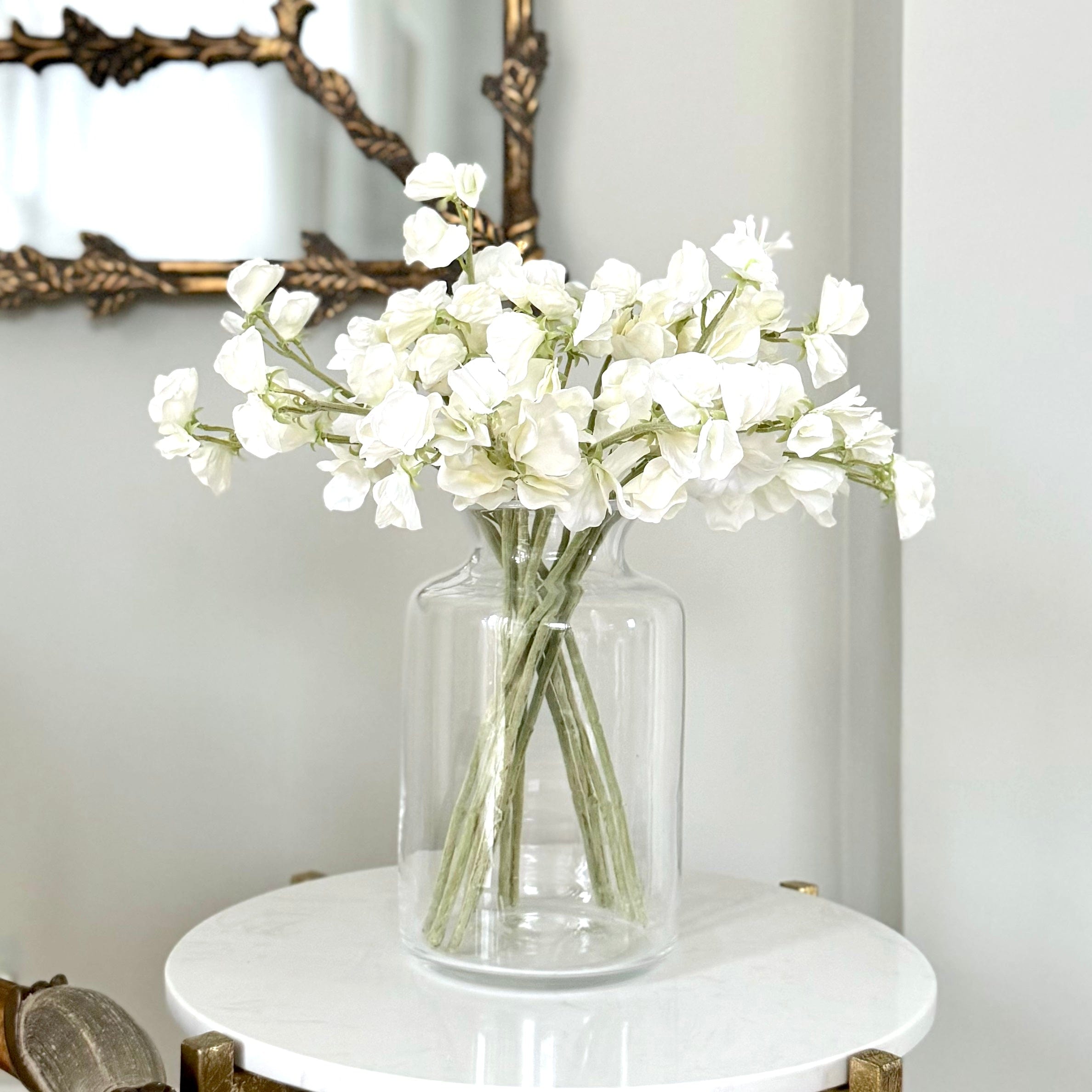 Realistic Clear Funnel Neck Vase - Medium ABV2252 by The Faux Flower Company