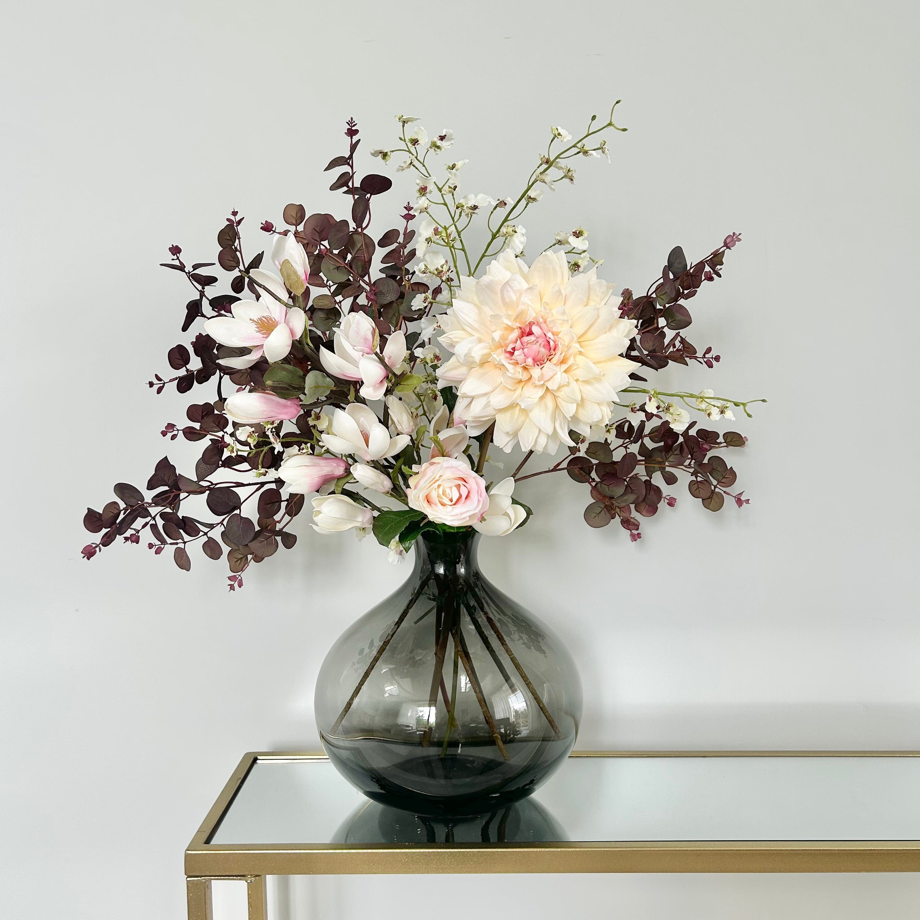 Realistic Dahlia Darling Artificial Flower Arrangement by The Faux Flower Company