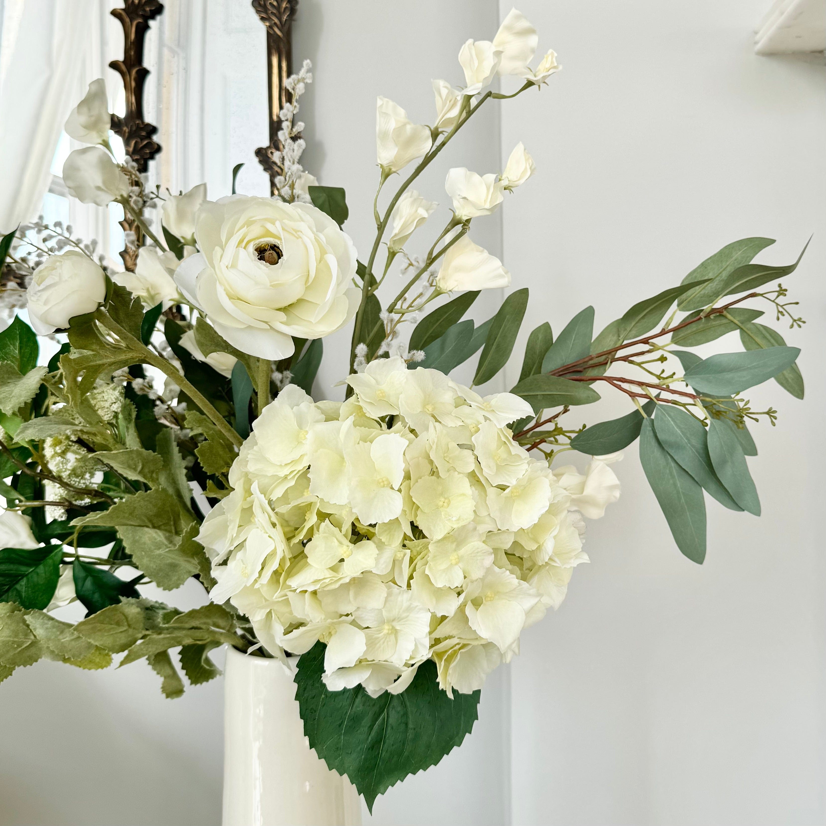 Realistic English Meadow Artificial Flower Arrangement by The Faux Flower Company