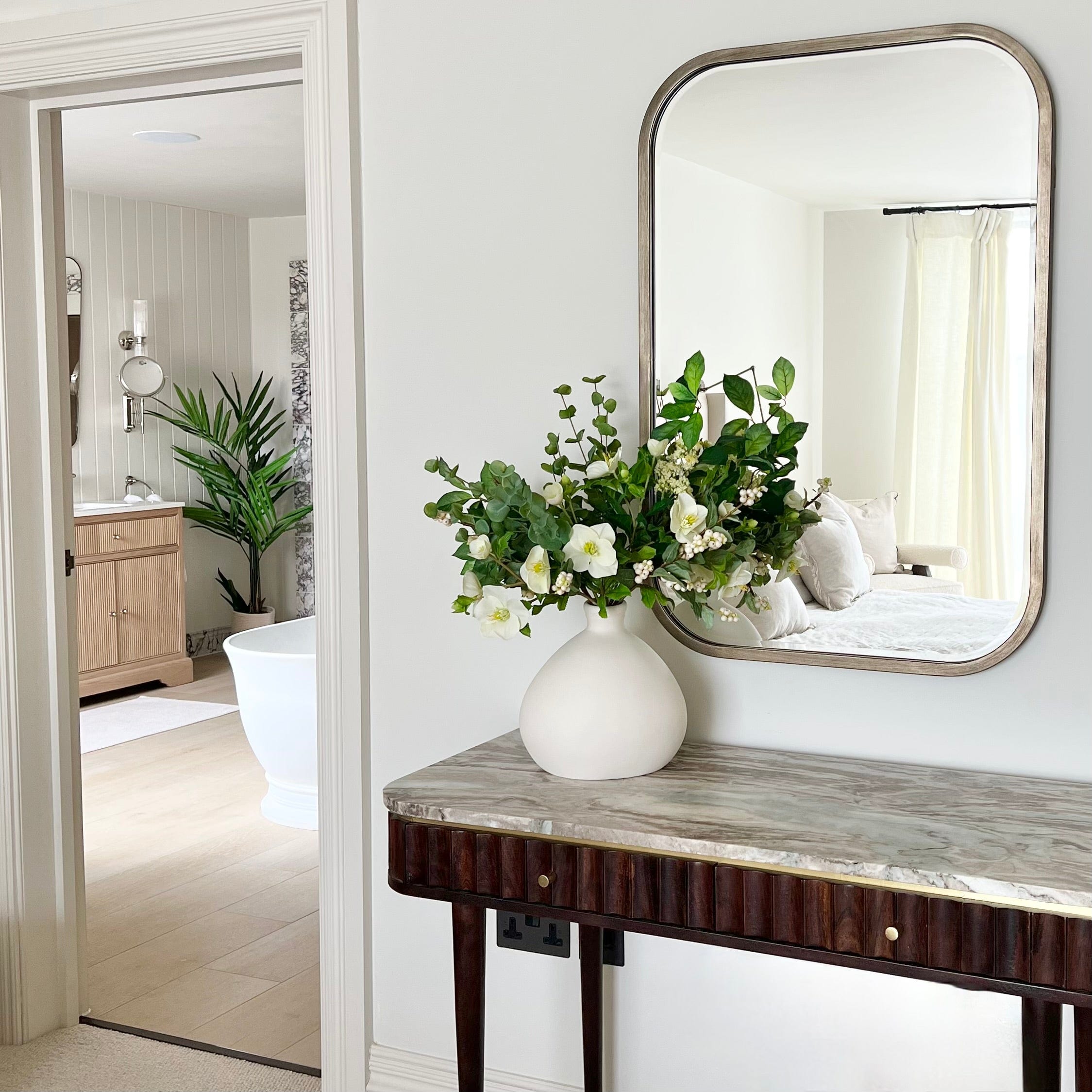 Realistic Hellebore & Berries Artificial Arrangement by The Faux Flower Company