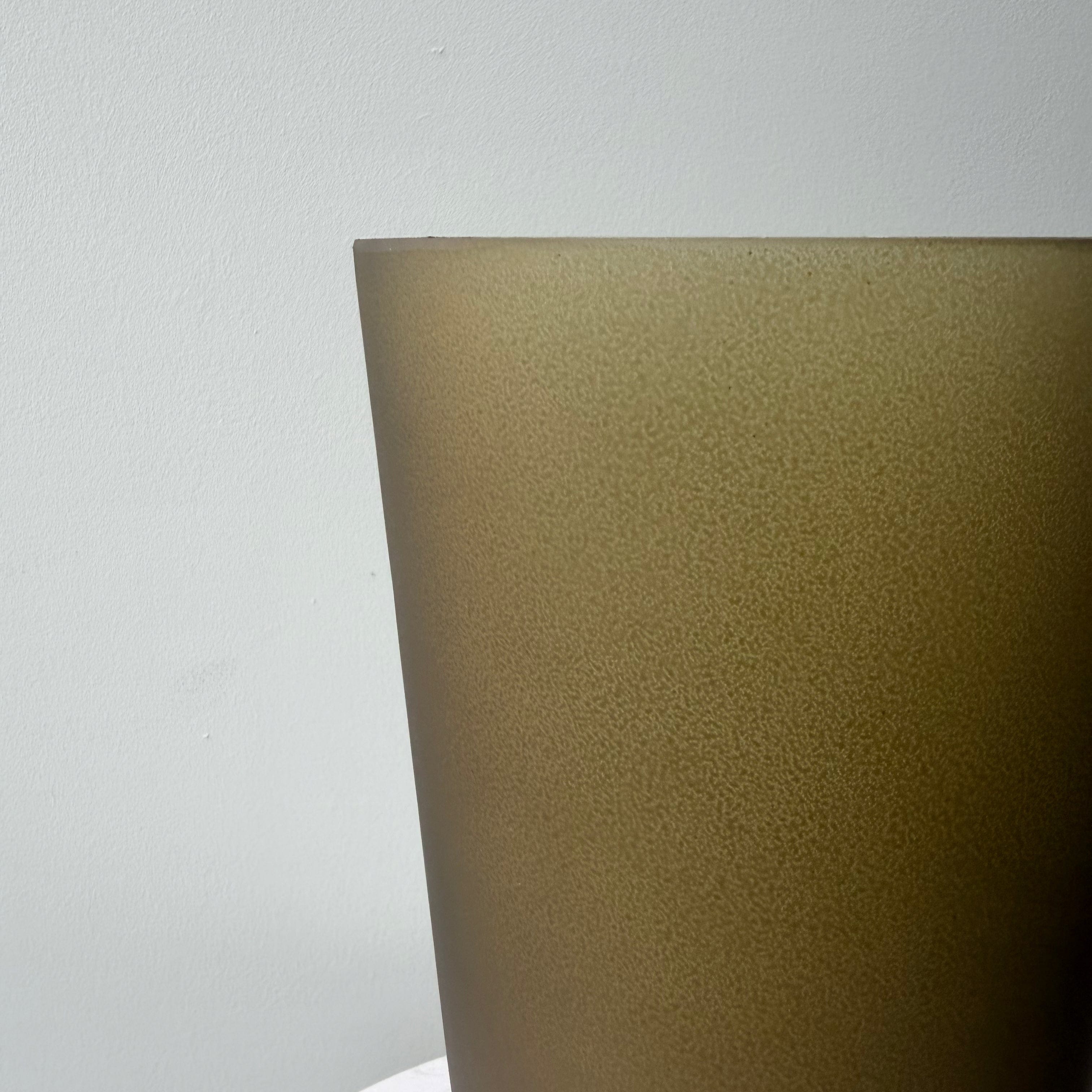 Realistic Smoky Olive Glass Fluted Vase AHCH-0820 by The Faux Flower Company