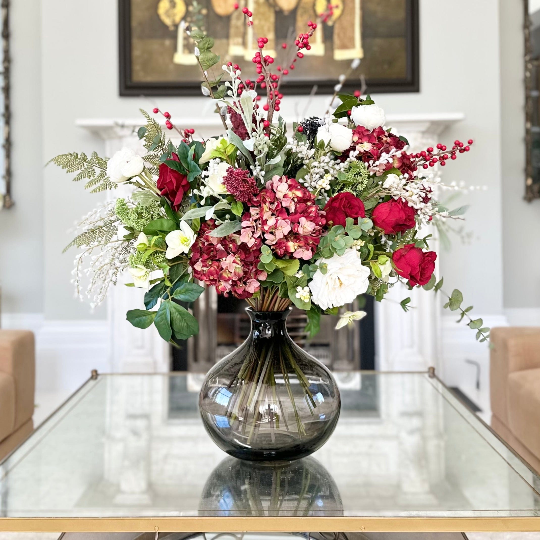 Realistic Winter Splendour Artificial Flower Arrangement by The Faux Flower Company