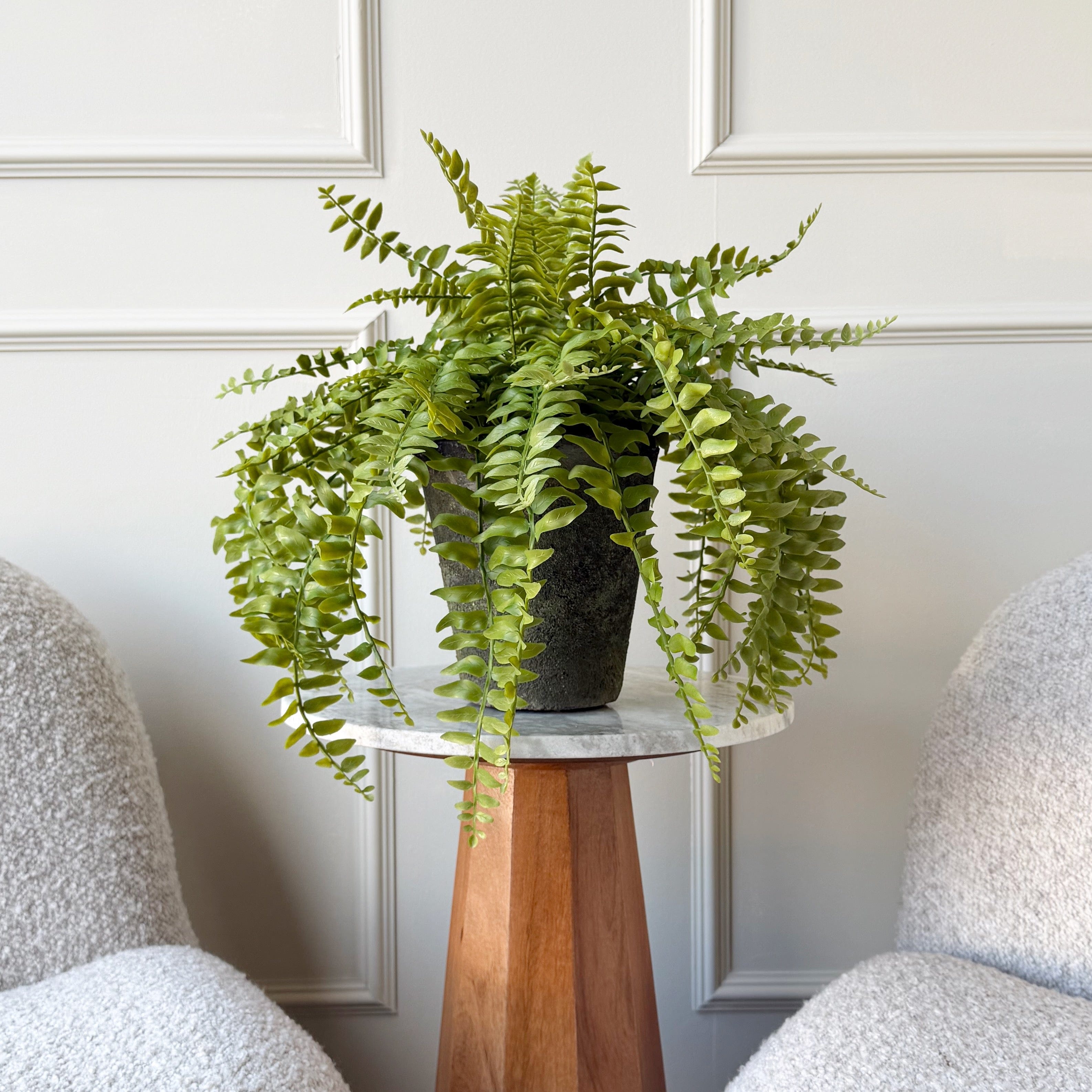 Realistic Artificial Large Green Fern In Pot AHCH-0828 by The Faux Flower Company