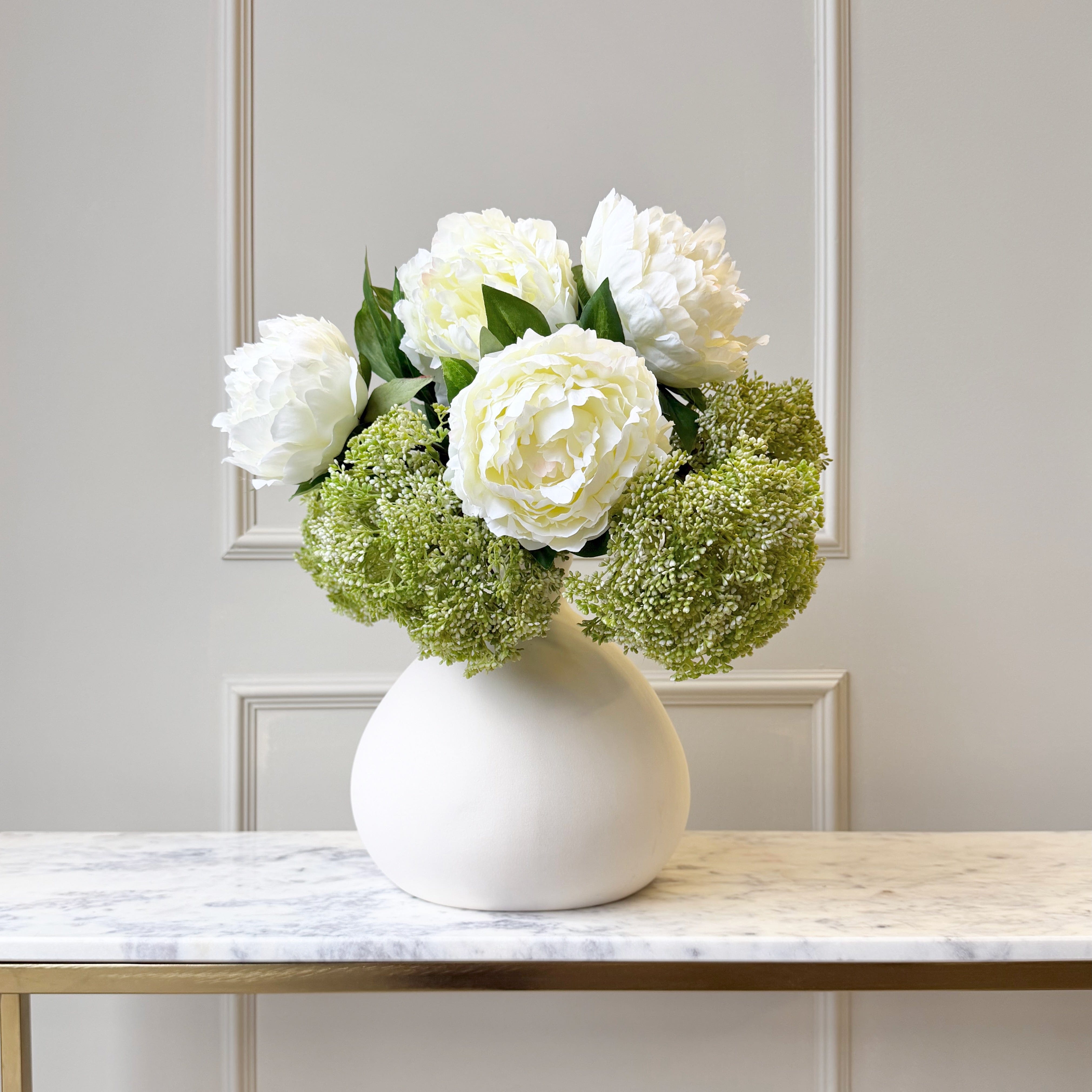 Realistic Artificial Morning Dew Flower Arrangement by The Faux Flower Company