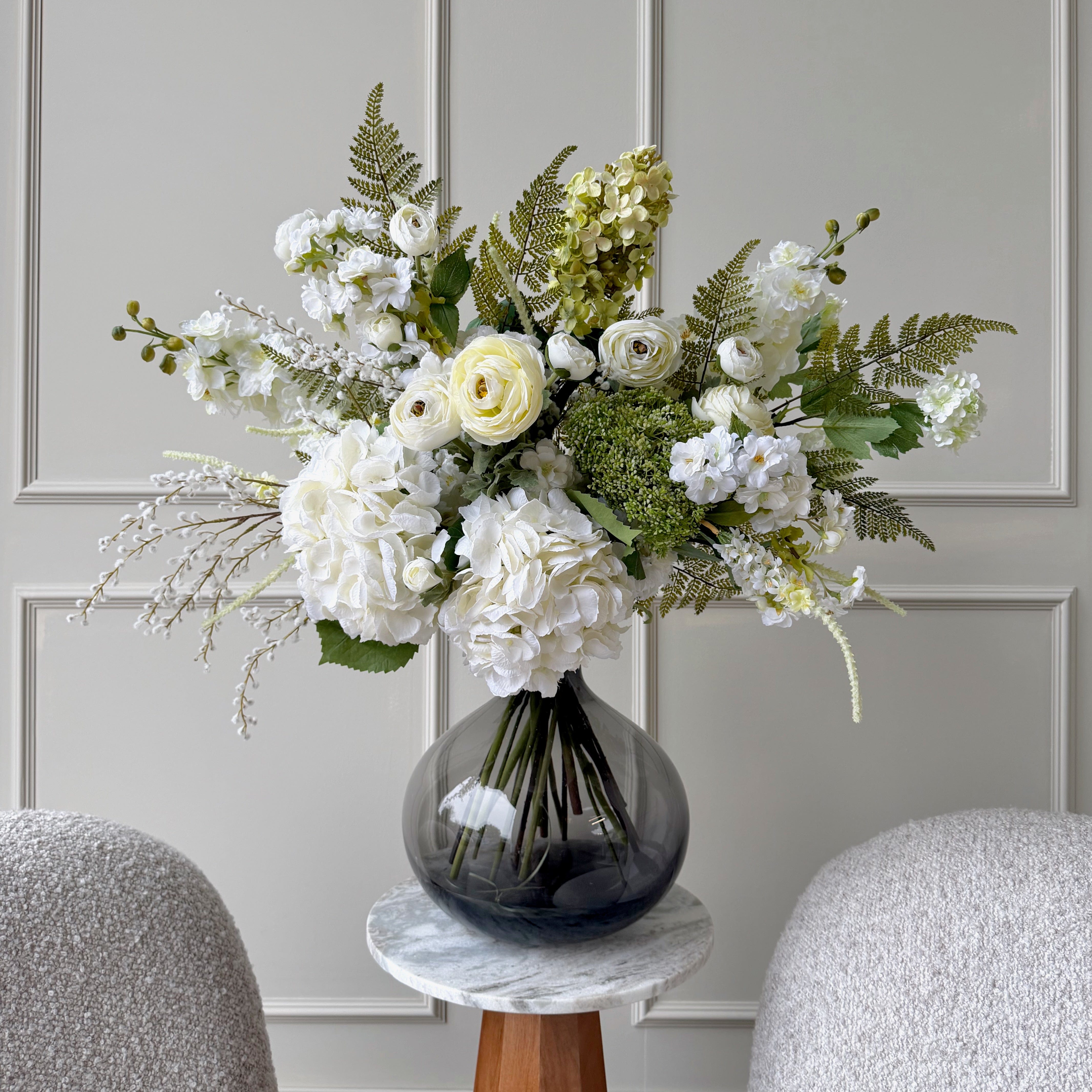 Realistic Blossoming Artificial Flower Arrangement by The Faux Flower Company