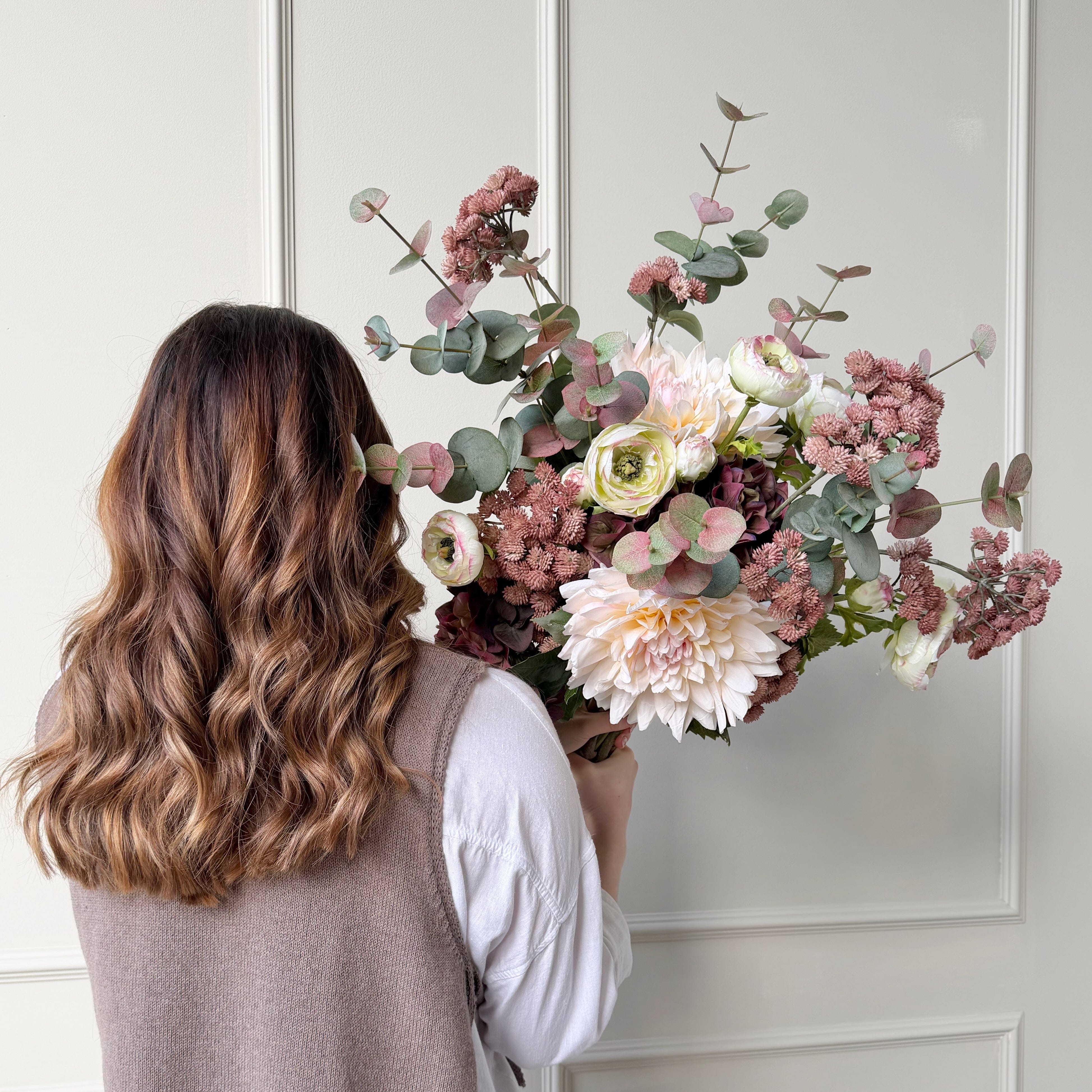 Realistic Smoked Fig Artificial Flower Arrangement by The Faux Flower Company