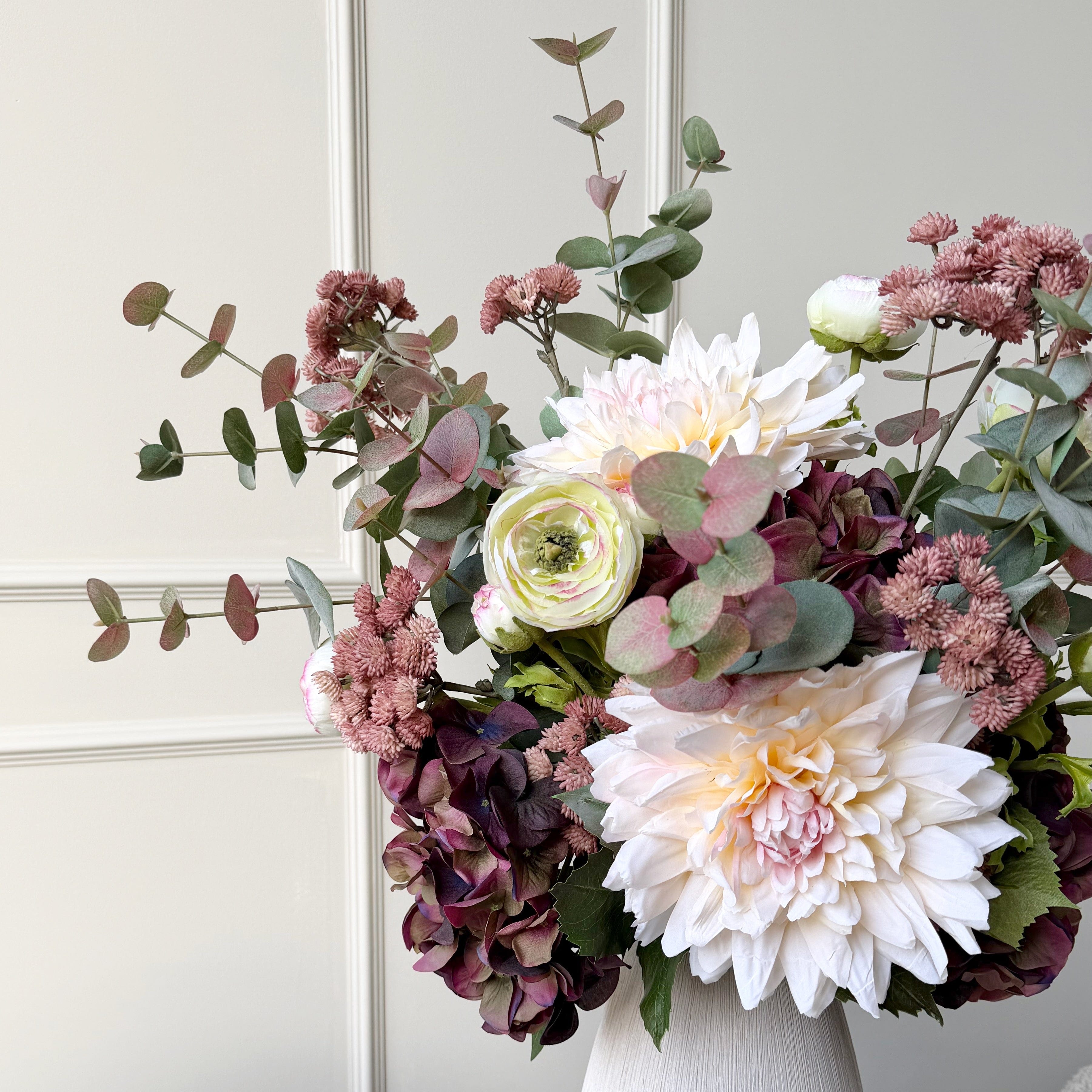 Realistic Smoked Fig Artificial Flower Arrangement by The Faux Flower Company