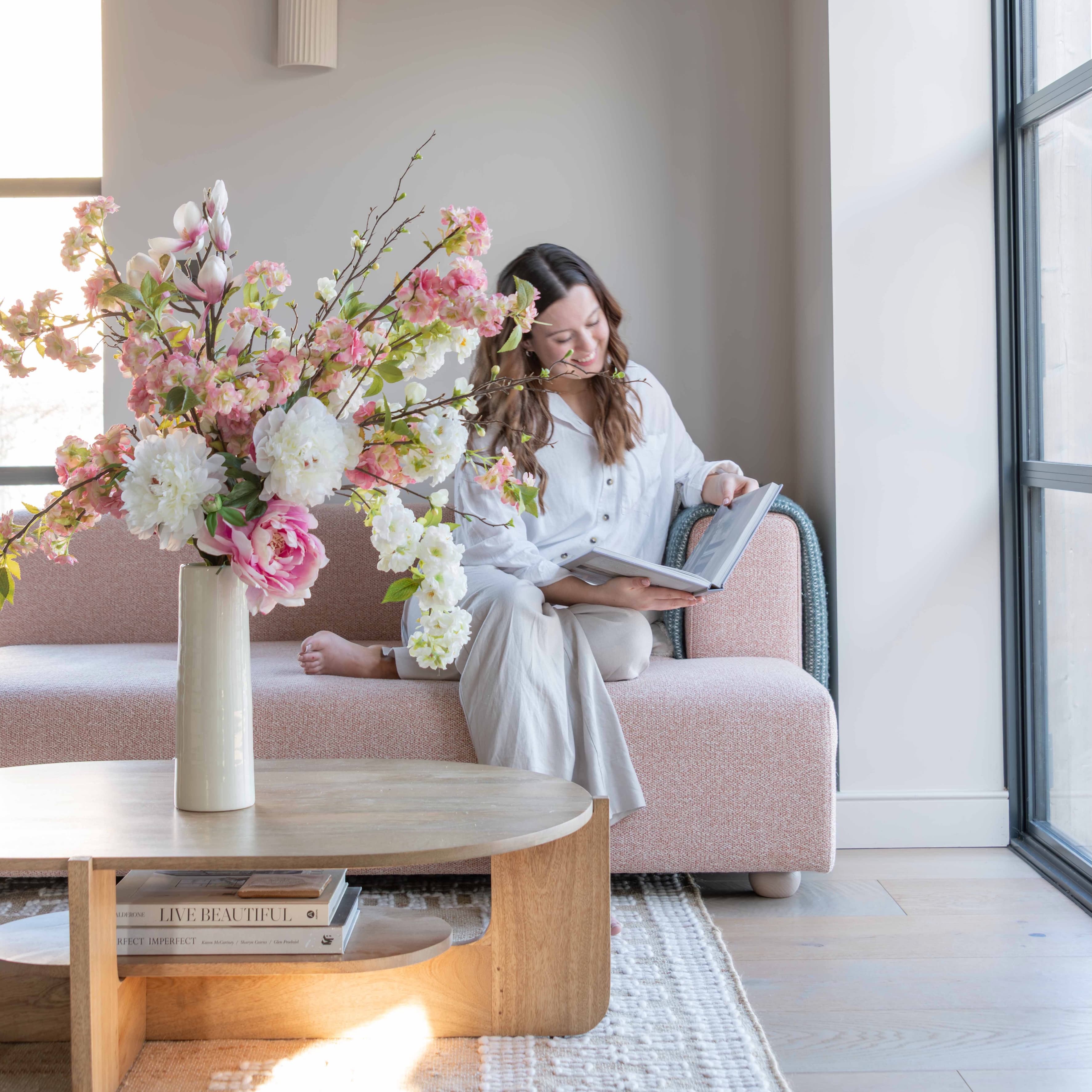 Realistic Spring Bloom Artificial Flower Arrangement by The Faux Flower Company