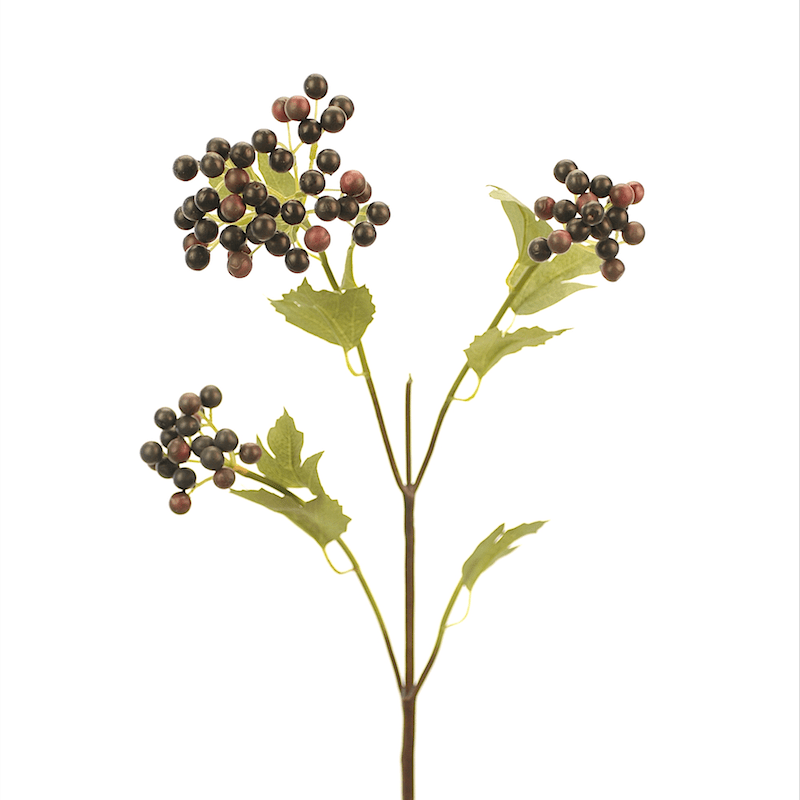 Realistic Artificial Black Berries ABX8116BK by The Faux Flower Company