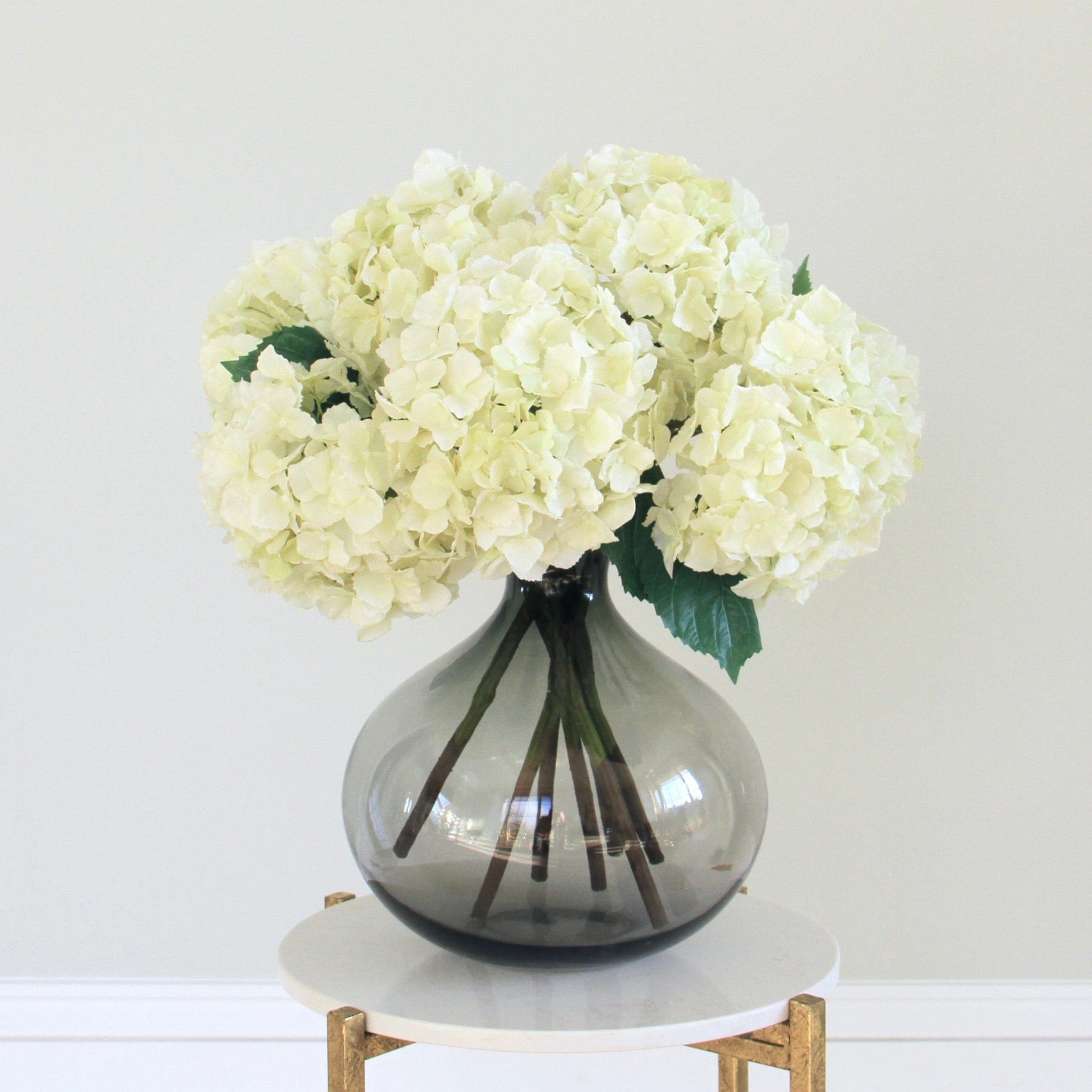 Realistic Artificial Cream Hydrangea Lacecap ABX5002CR-54 by The Faux Flower Company