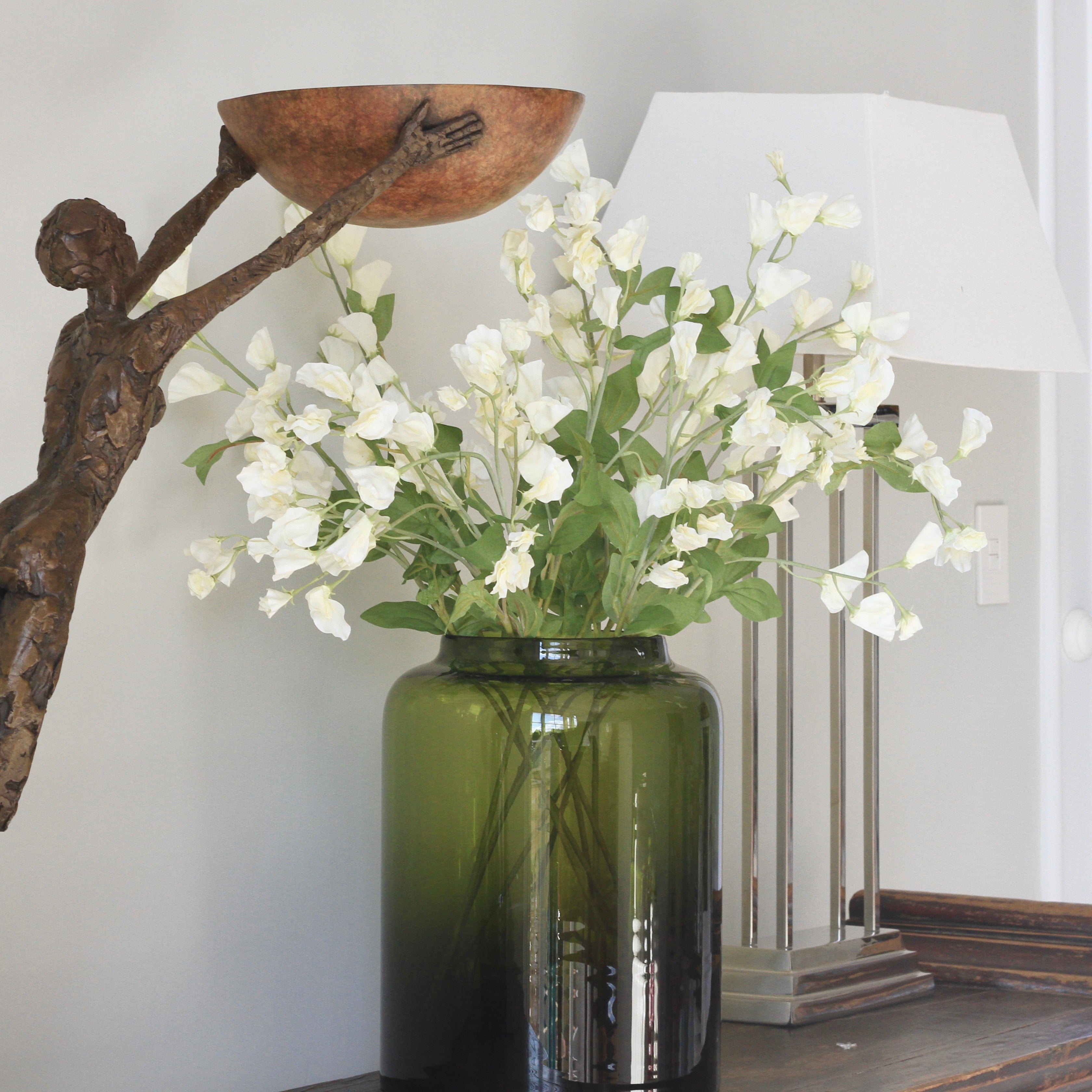 Realistic Artificial Cream Tall Sweet Pea ABX9280WH by The Faux Flower Company