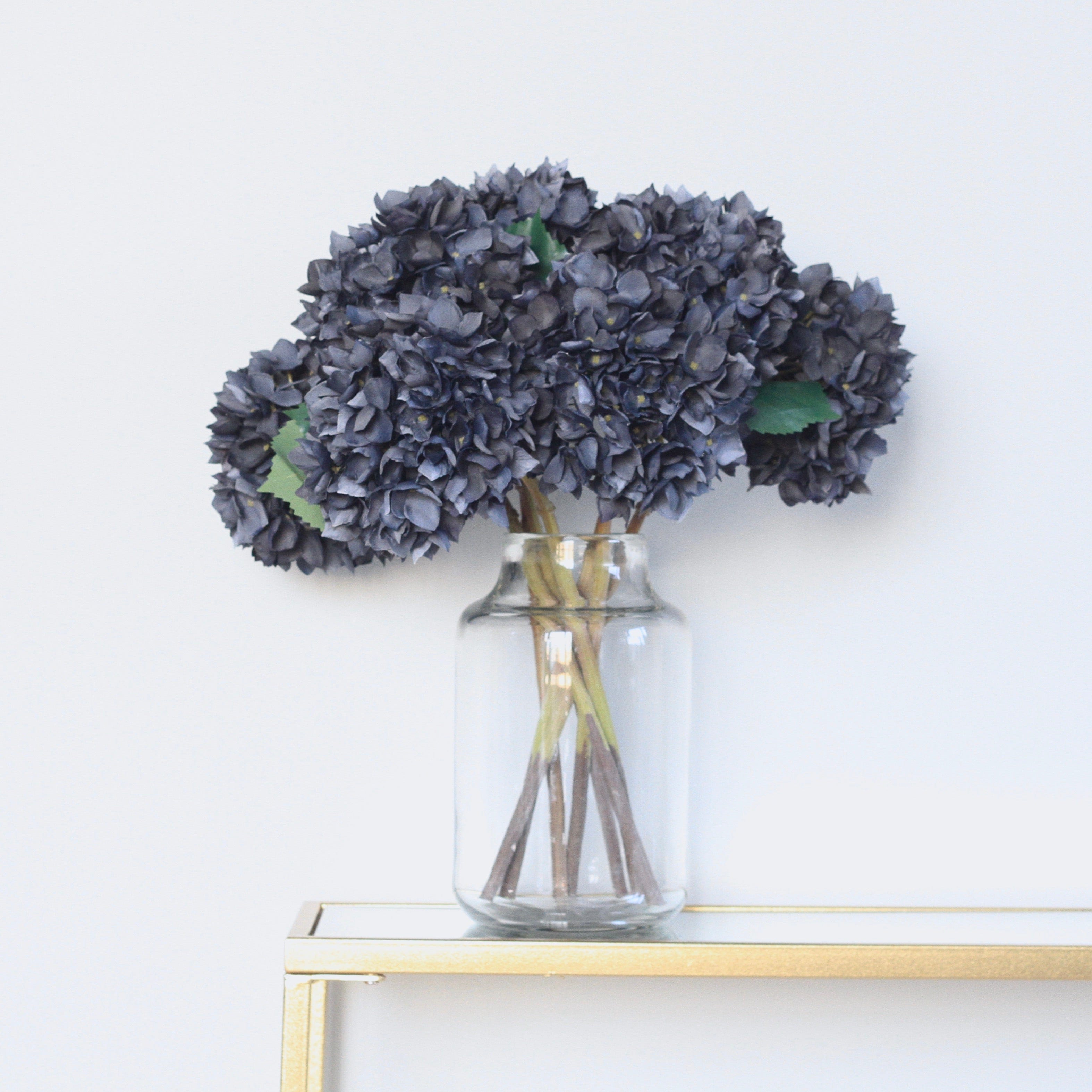 Realistic Artificial Navy Blue Hydrangea ABX5005DBL by The Faux Flower Company