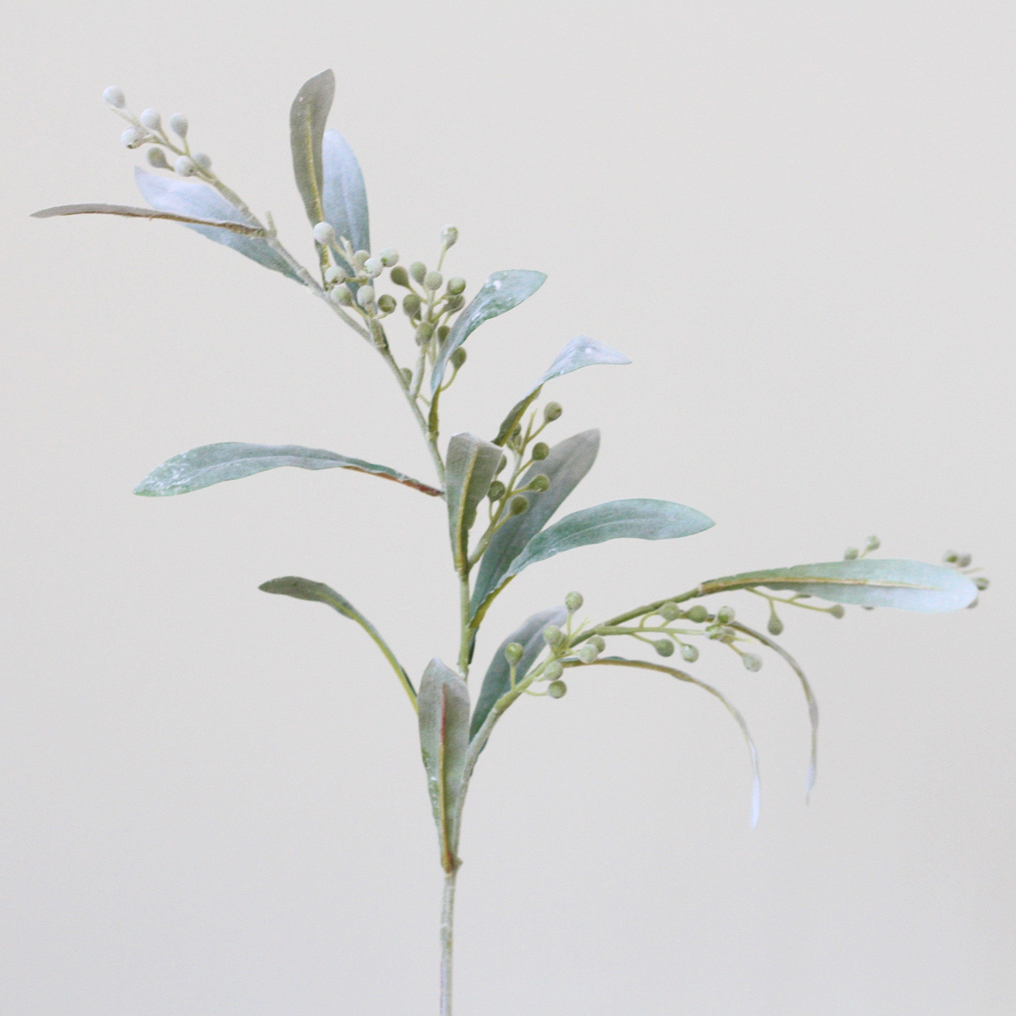 Realistic Artificial Silver & Grey Berries ABX1892GR by The Faux Flower Company