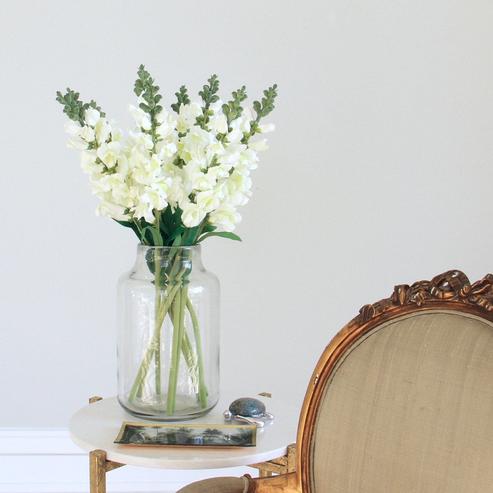 Realistic Artificial White Snapdragon ABX6594WH by The Faux Flower Company