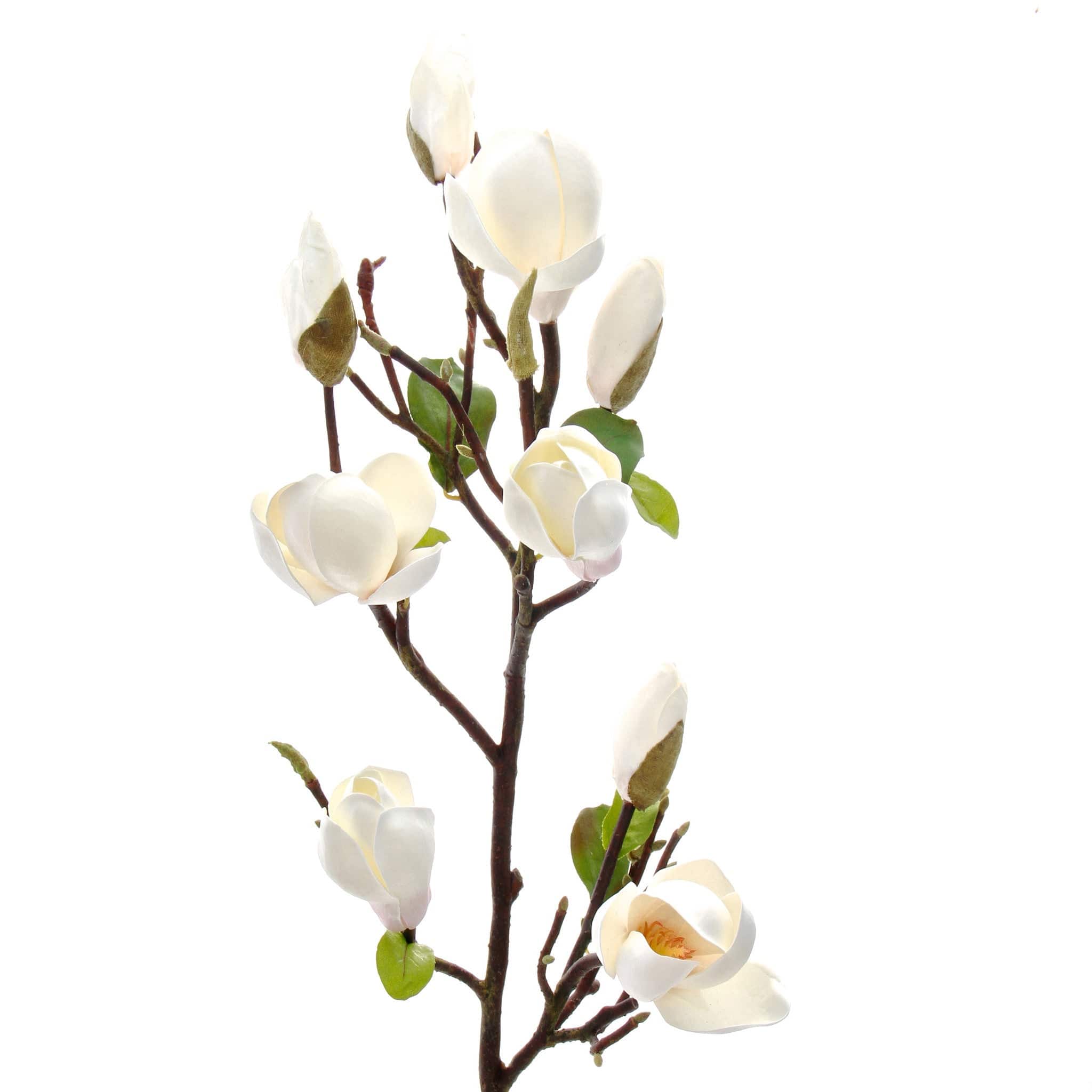 Realistic Artificial White Tall Magnolia ABY7098WH by The Faux Flower Company