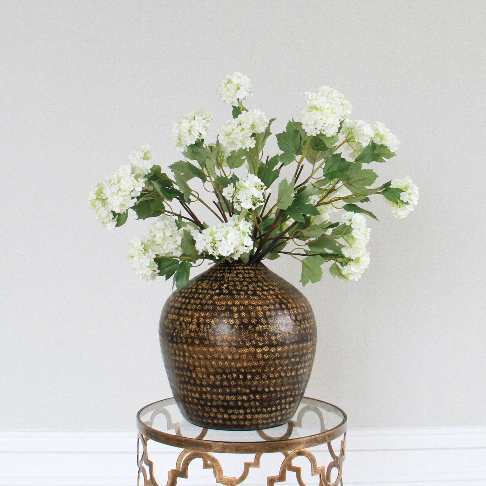 Realistic Brass Marla Vase AHCH-118 by The Faux Flower Company