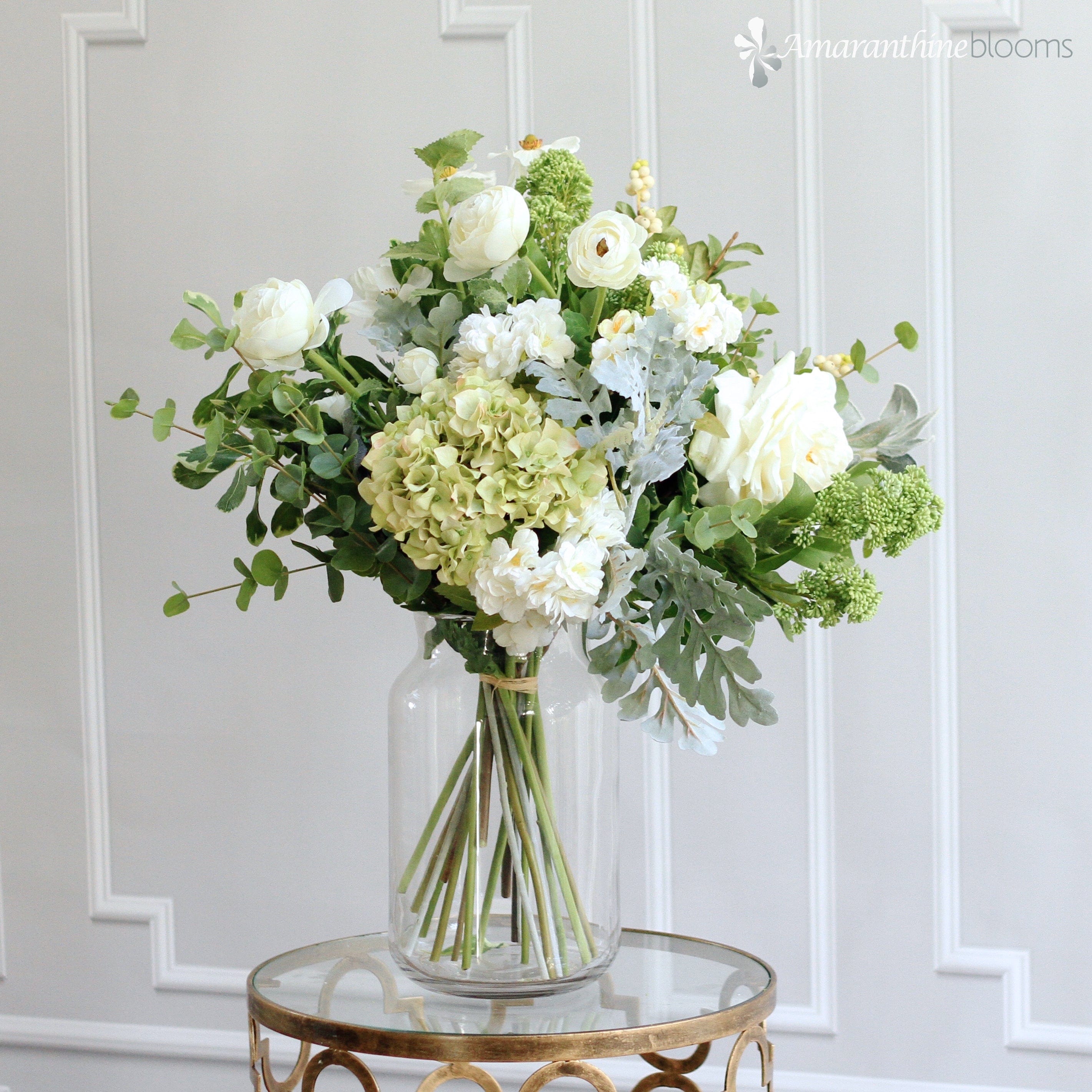 Realistic Clear Funnel Neck Vase - Medium ABV2252 by The Faux Flower Company