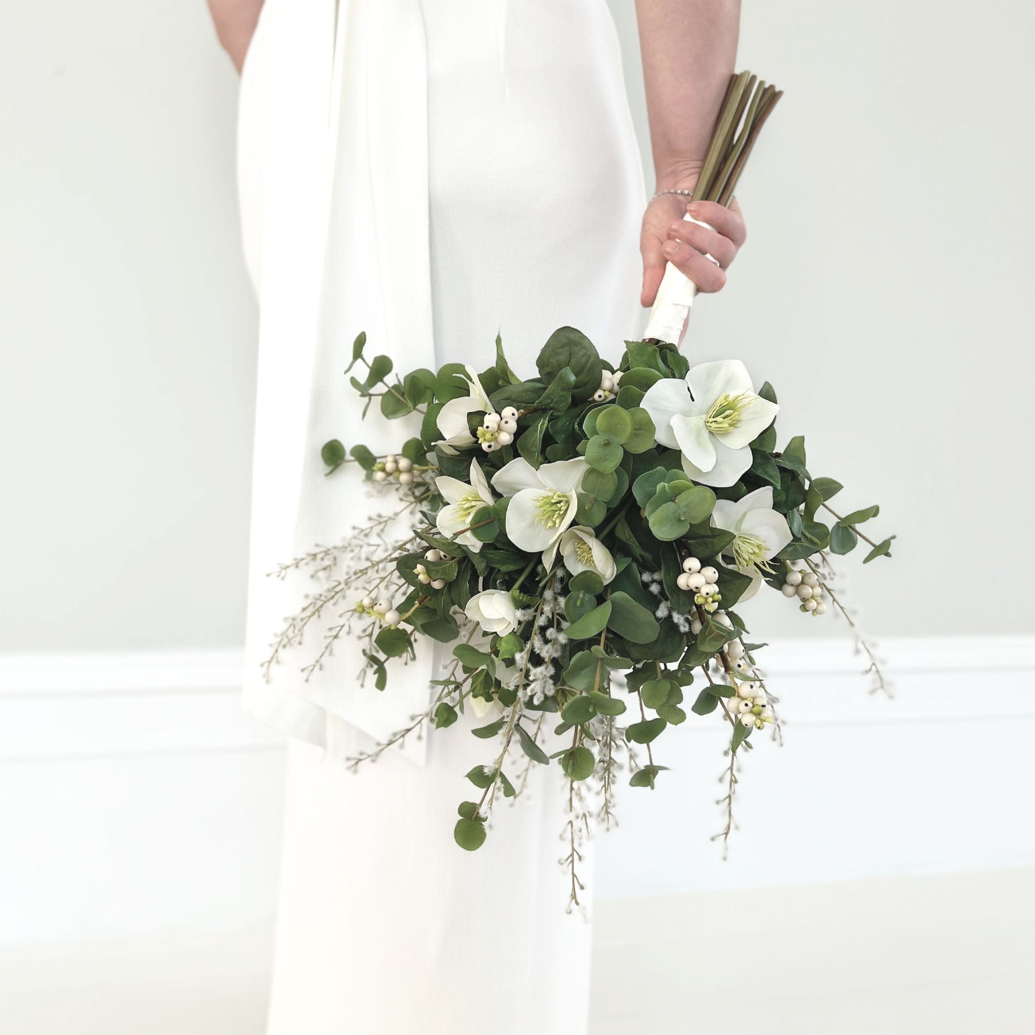 Realistic Temperley Artificial Flower Wedding Bouquet by The Faux Flower Company